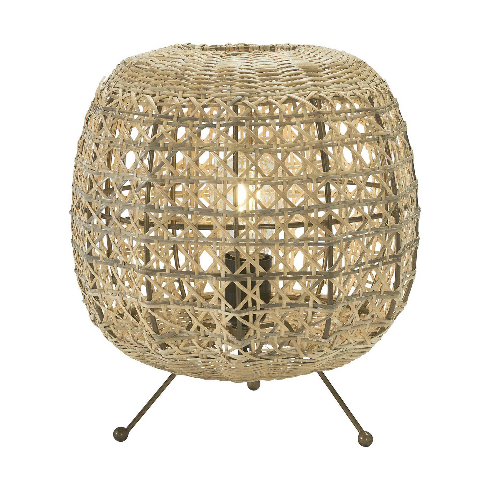 pr home - wickham lampa sto?owa z rattanu, do salonu / jadalni, rattan, tworzywo sztuczne, e27, 25w, wys. 30 cm