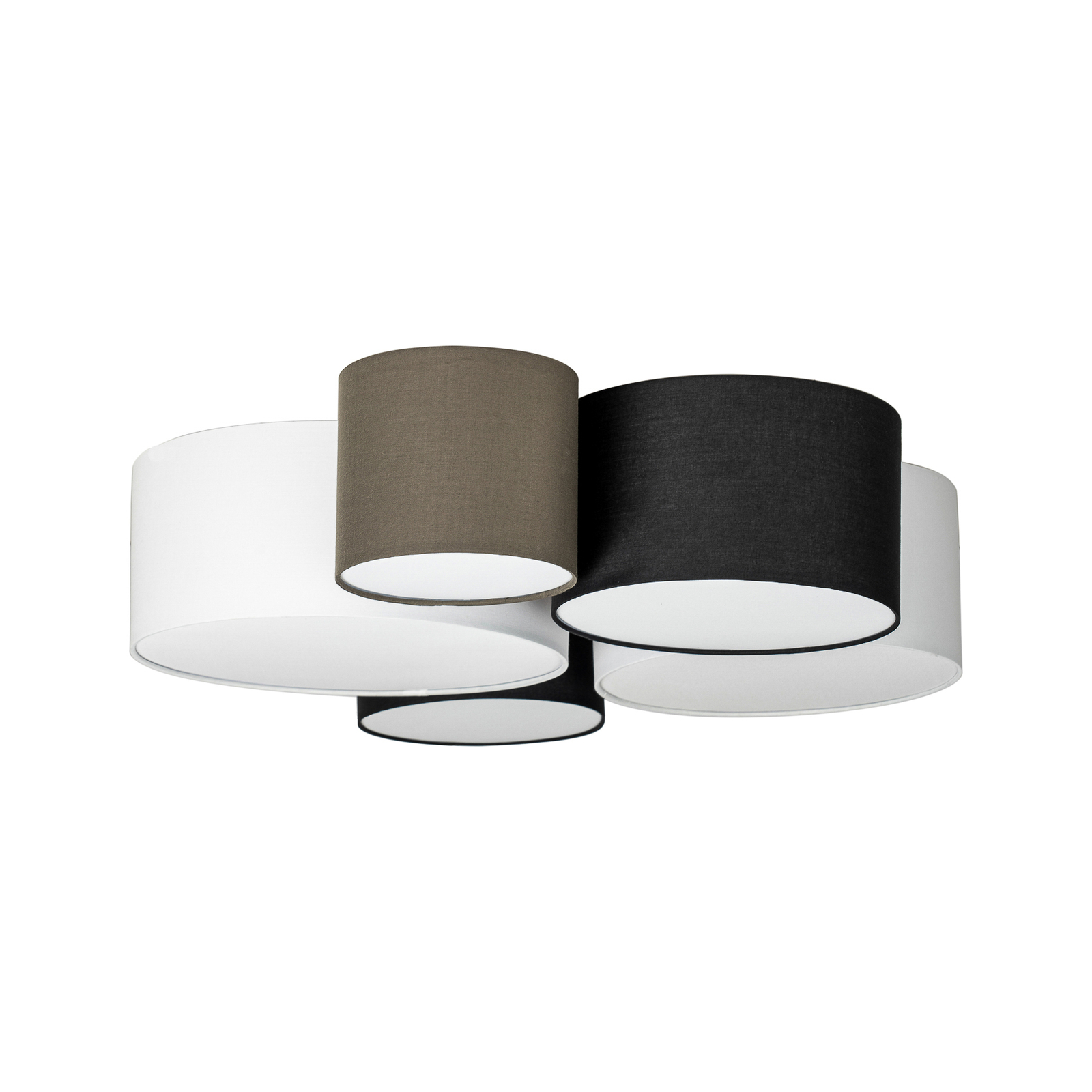 Lettie 5 Plafonnier Grey/Black/White - Lindby