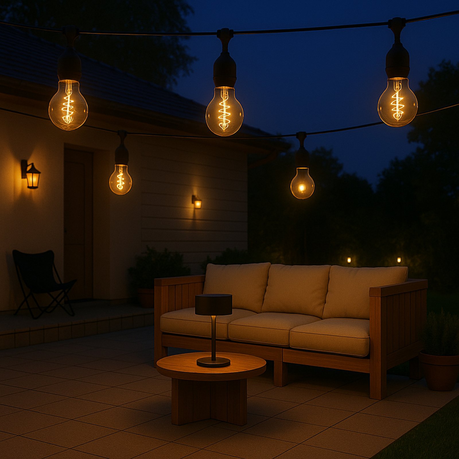 Calex LED-Lichterkette Vista XL Länge 10 m IP44 Remote
