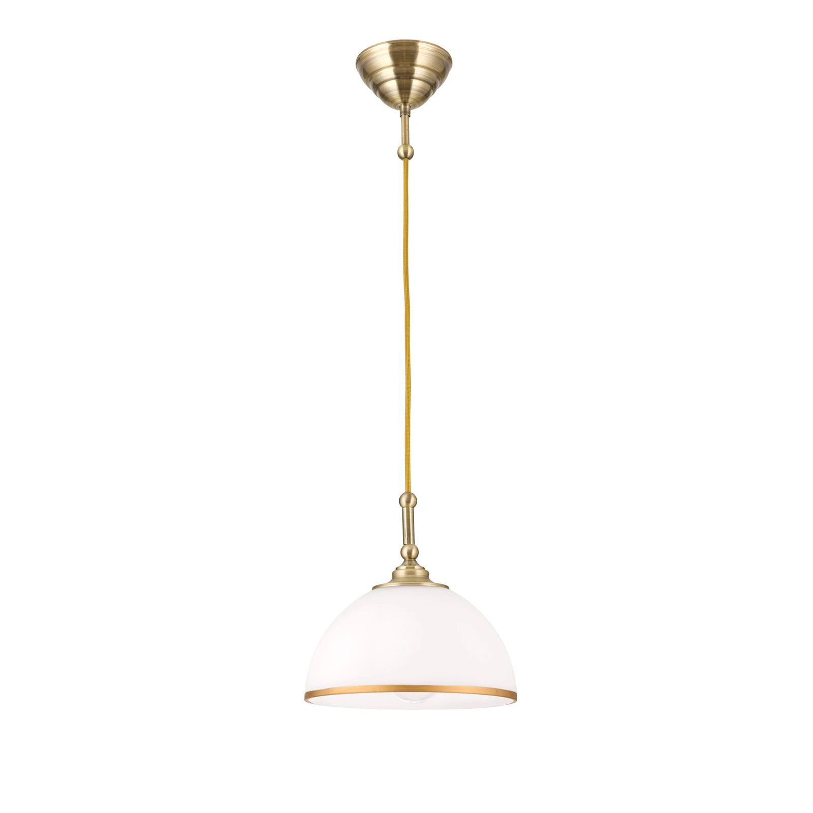 Viseća lampa stara s tekstilnim kabelom, jedna žarulja