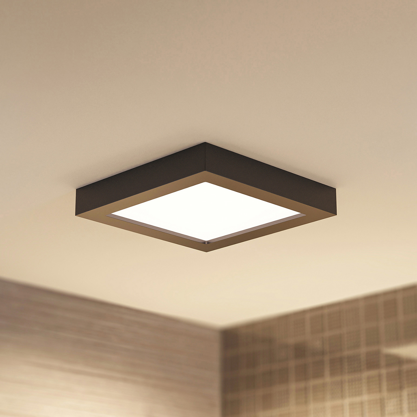 Prios Mazin LED plafondlamp, IP44, CCT, 24 W