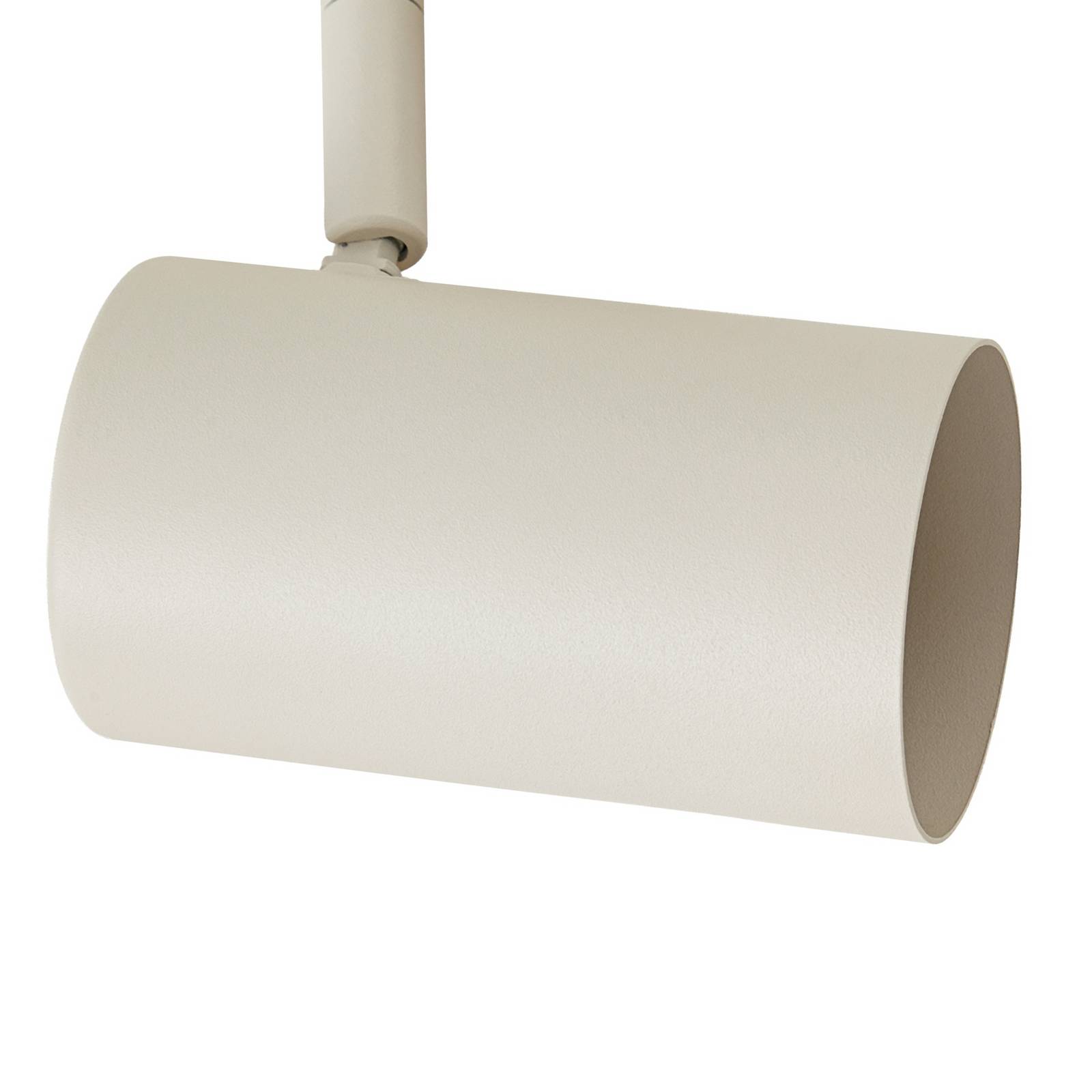 Lindby – spot szynowy Linaro, GU10, Ø 6 cm, beżowy, 1-fazowy