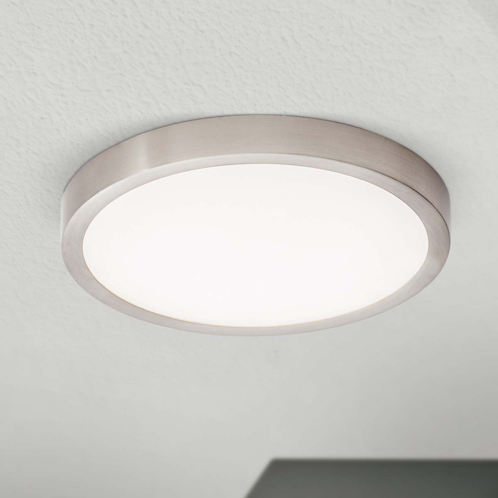 LED griestu gaisma Vika, apaļa, titāna matēta, Ø 23cm