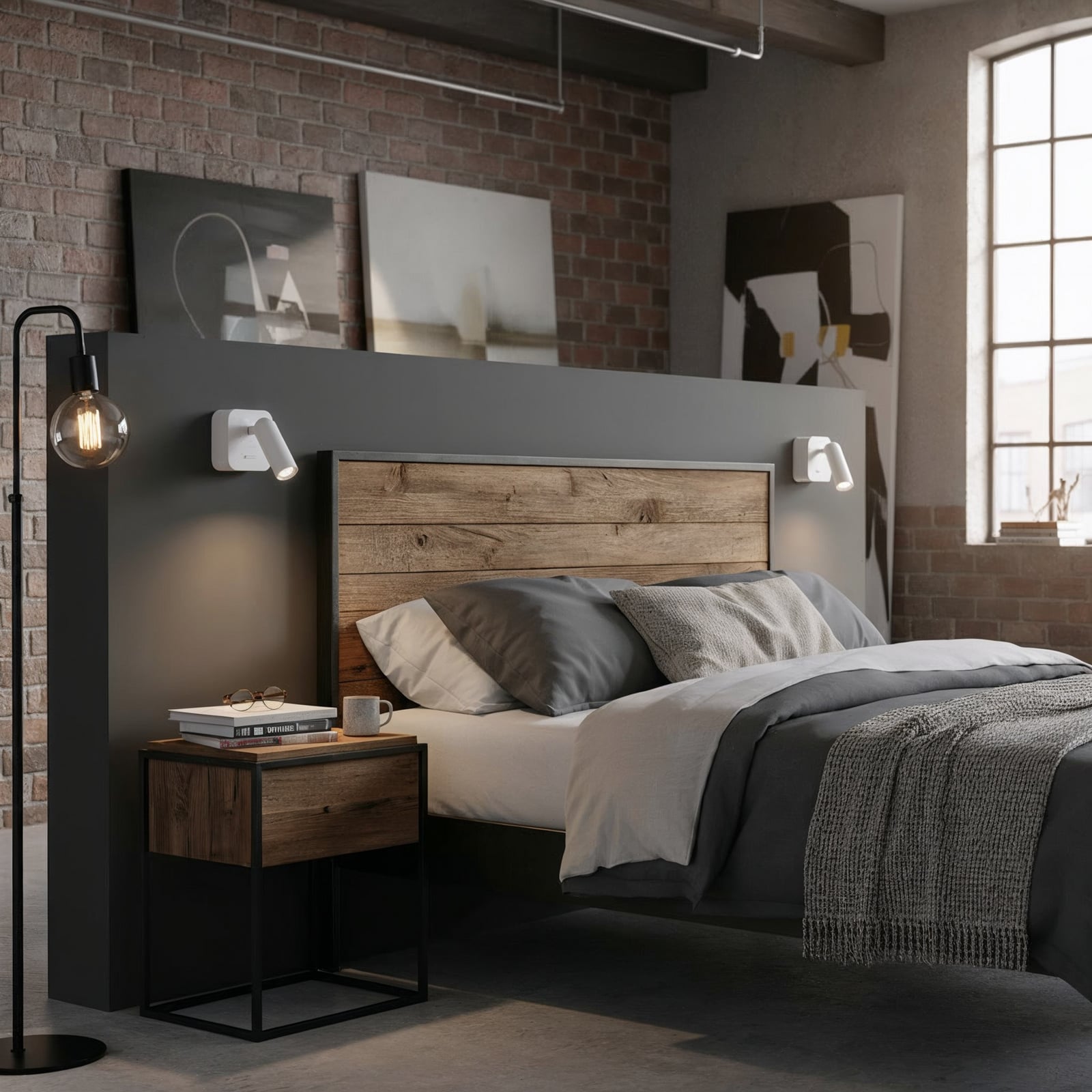 Ideal Lux LED προβολέας τοίχου Bean, λευκό, πλάτος 7 cm, μέταλλο