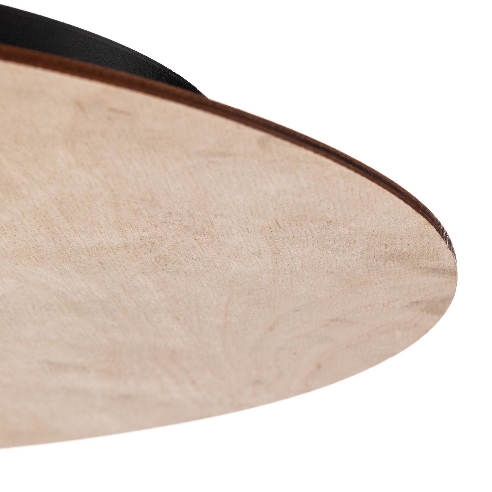 Lampa sufitowa Kenzo, okrągła, brązowo-biała, 1-punktowa