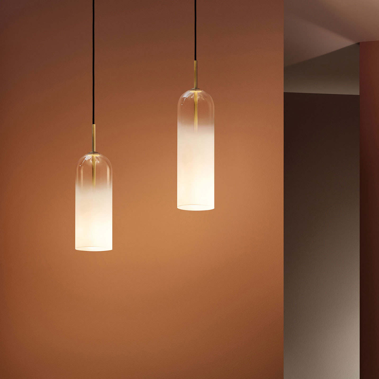 LEDS-C4 Glam Hängeleuchte, Glas weiß