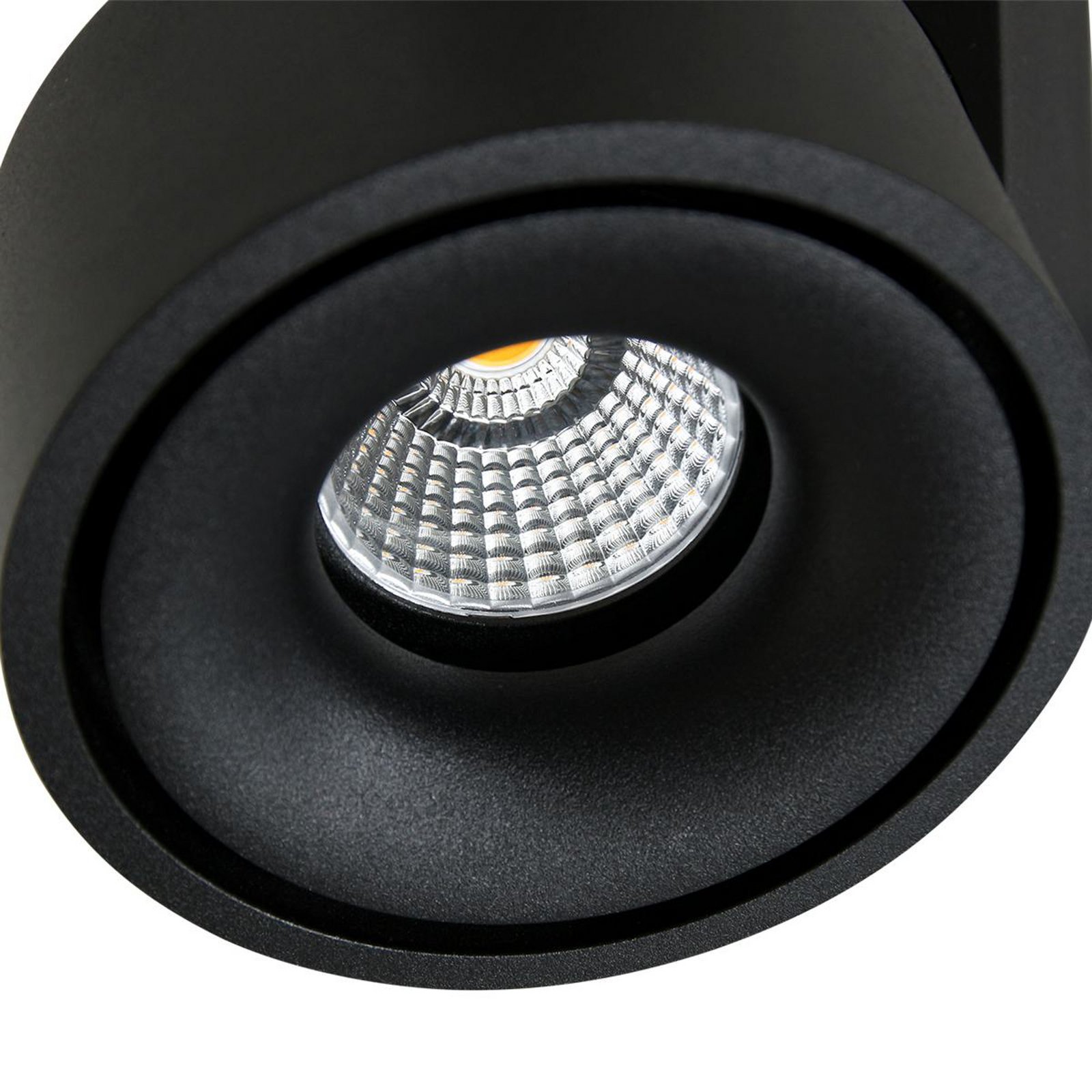 LED ceiling spotlight Fez, black, 2-bulb, metal, swivelling