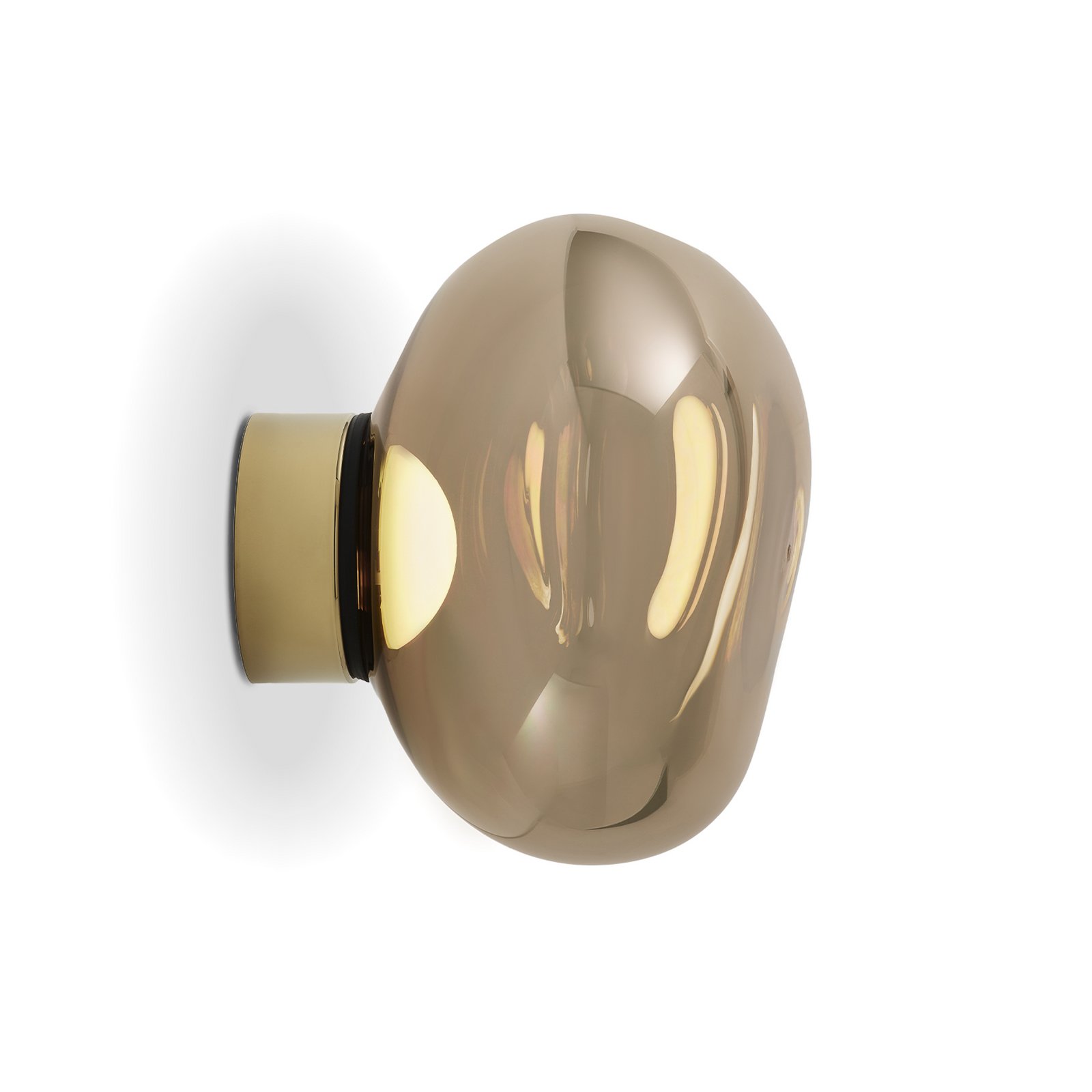 Tom Dixon LED nástenné svetlo Melt, Ø 29 cm, bronzová farba