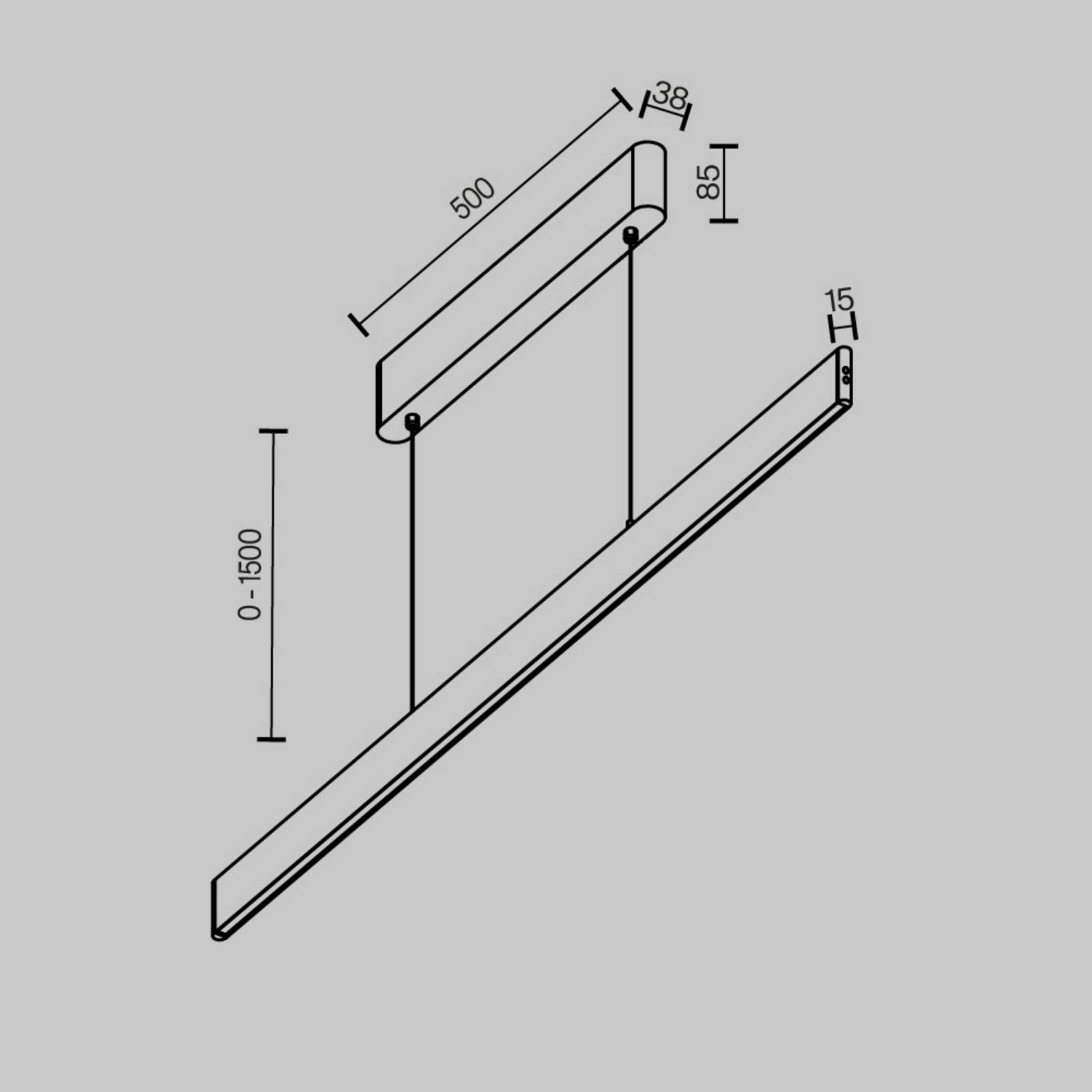 Maytoni LED-Hängeleuchte Ephoria, weiß, Alu, Länge 116 cm günstig online kaufen