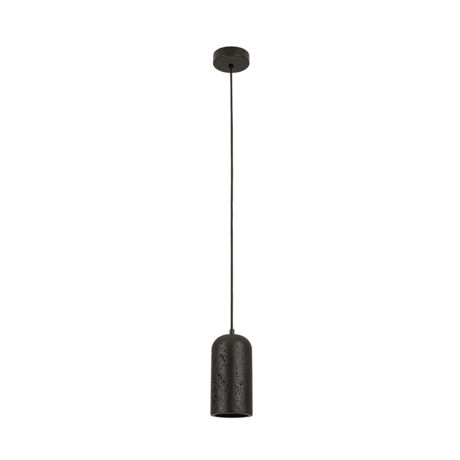 Lampada a sospensione 25420, nera, Ø 10 cm, pietra, E27