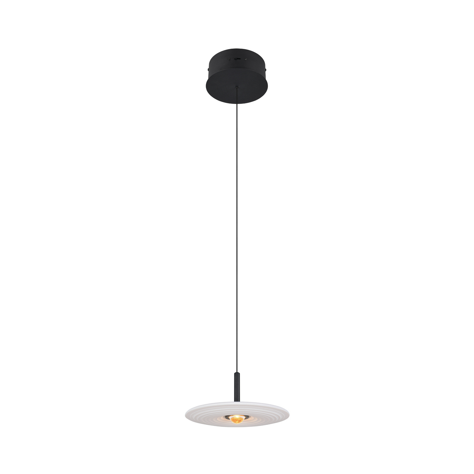LED висяща лампа „Sirena“, бяла, Ø 20 см, стъкло, CCT LED висяща лампа „Sirena“, бяла, Ø 20 см, стъкло, CCT