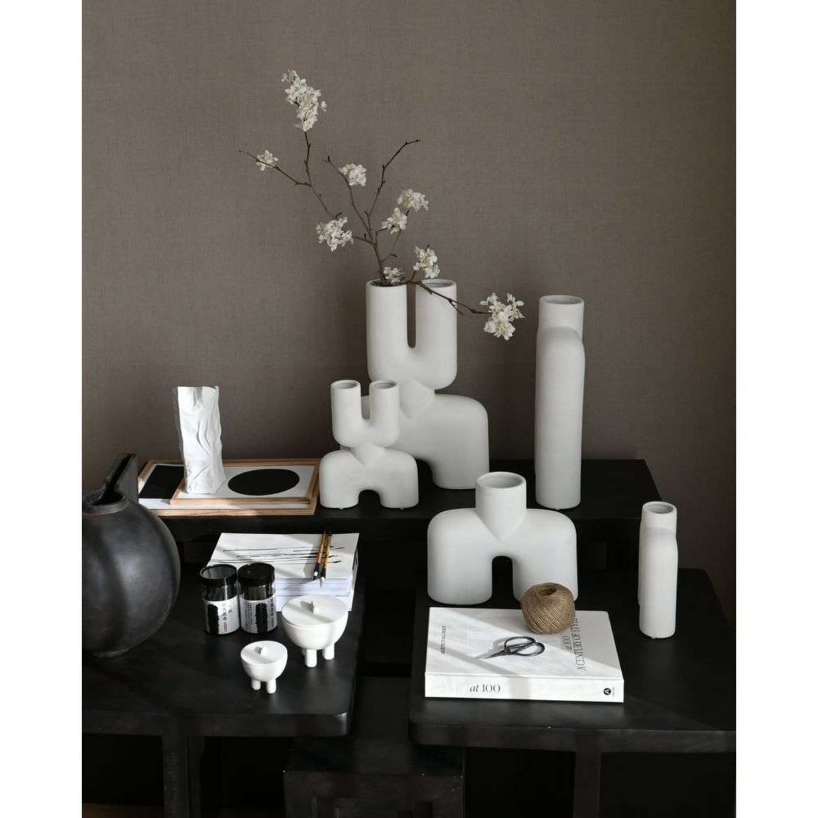 Dvostruka vaza Cobra Mini Bone White - 101 Copenhagen