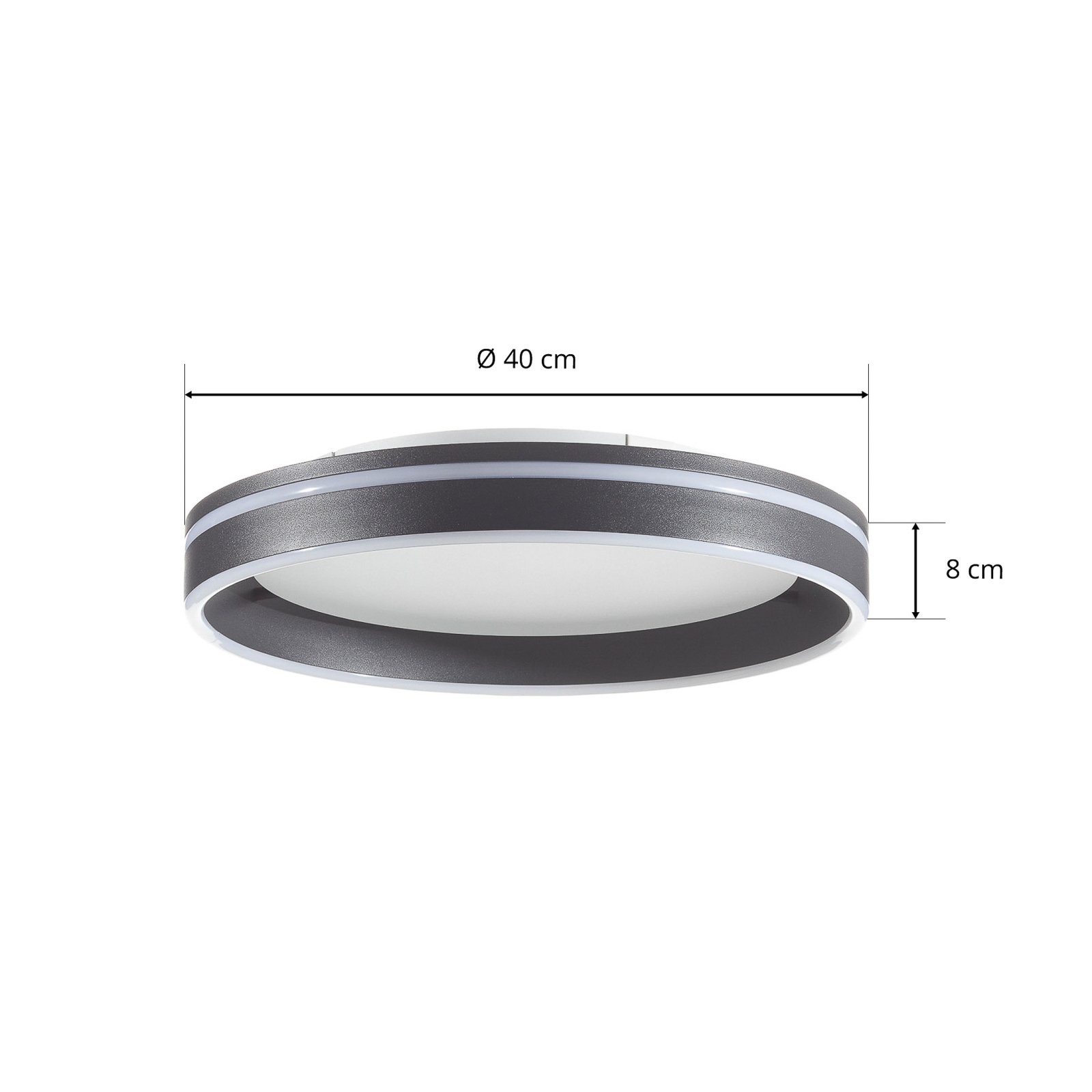 Paul Neuhaus Q-VITO LED griestu lampa 40cm antracīts