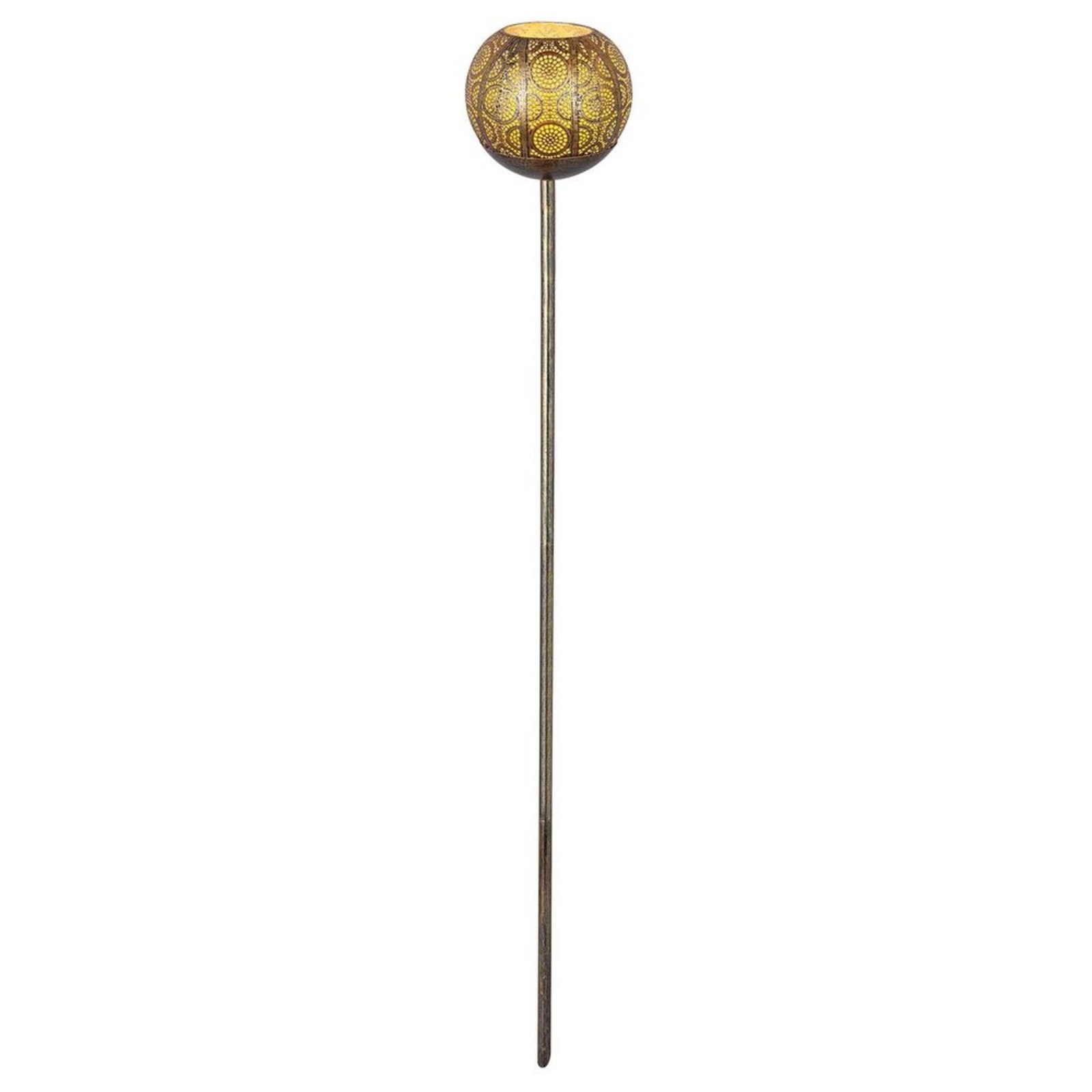 Miliana Solar Cell Lamp w/Spike Brass - Lindby