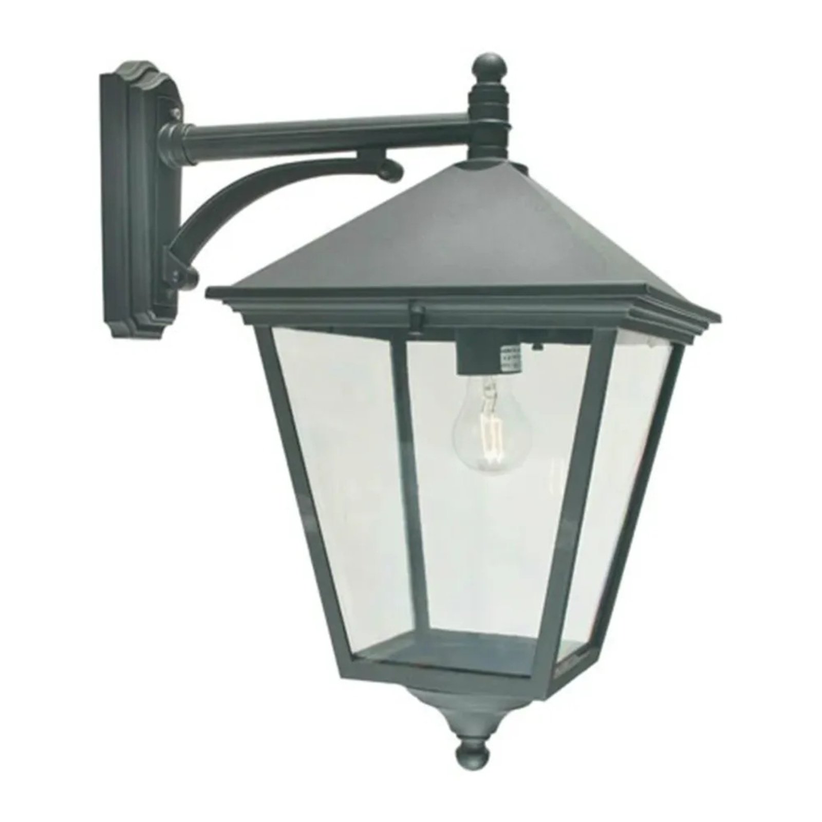 London Down Outdoor Wall Lamp Large Black - Norlys