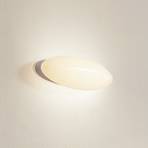 Lucande LED-vegglampe Leihlo, hvit, plast, 8 cm høy