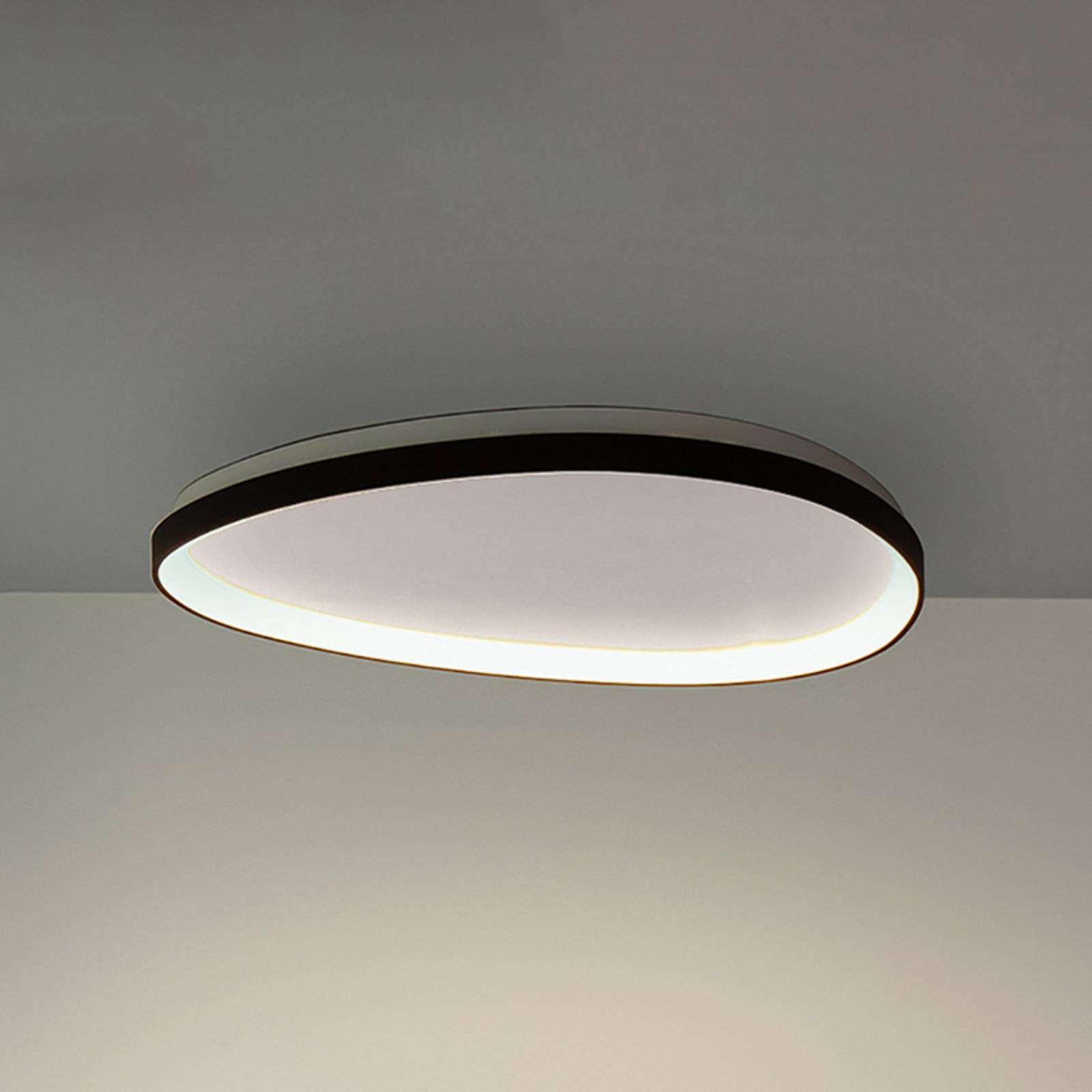 Lampa sufitowa LED IDEAL LUX Gemini, czarna, 81 cm, 2700 K, włącznik/wyłącznik