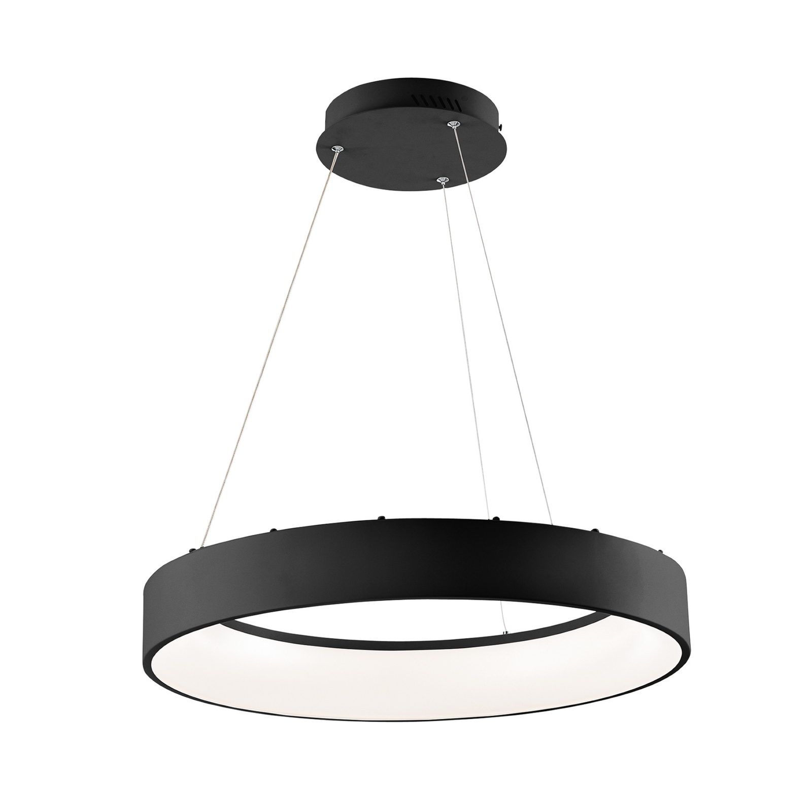 LED-Pendellampe Noah, schwarz, Ø 60 cm, Metall, CCT