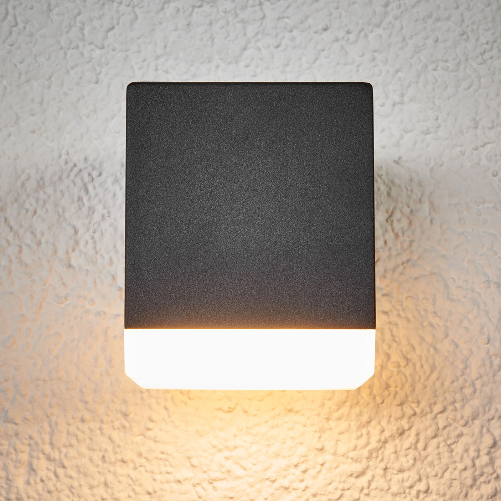 Außenwandlampe Hedda in Grau, mit LEDs