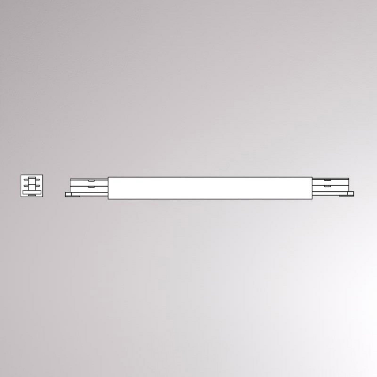 Molto Luce Volare središnje napajanje, 2-fazna tračnica, crna, 30 cm - crno - Metal