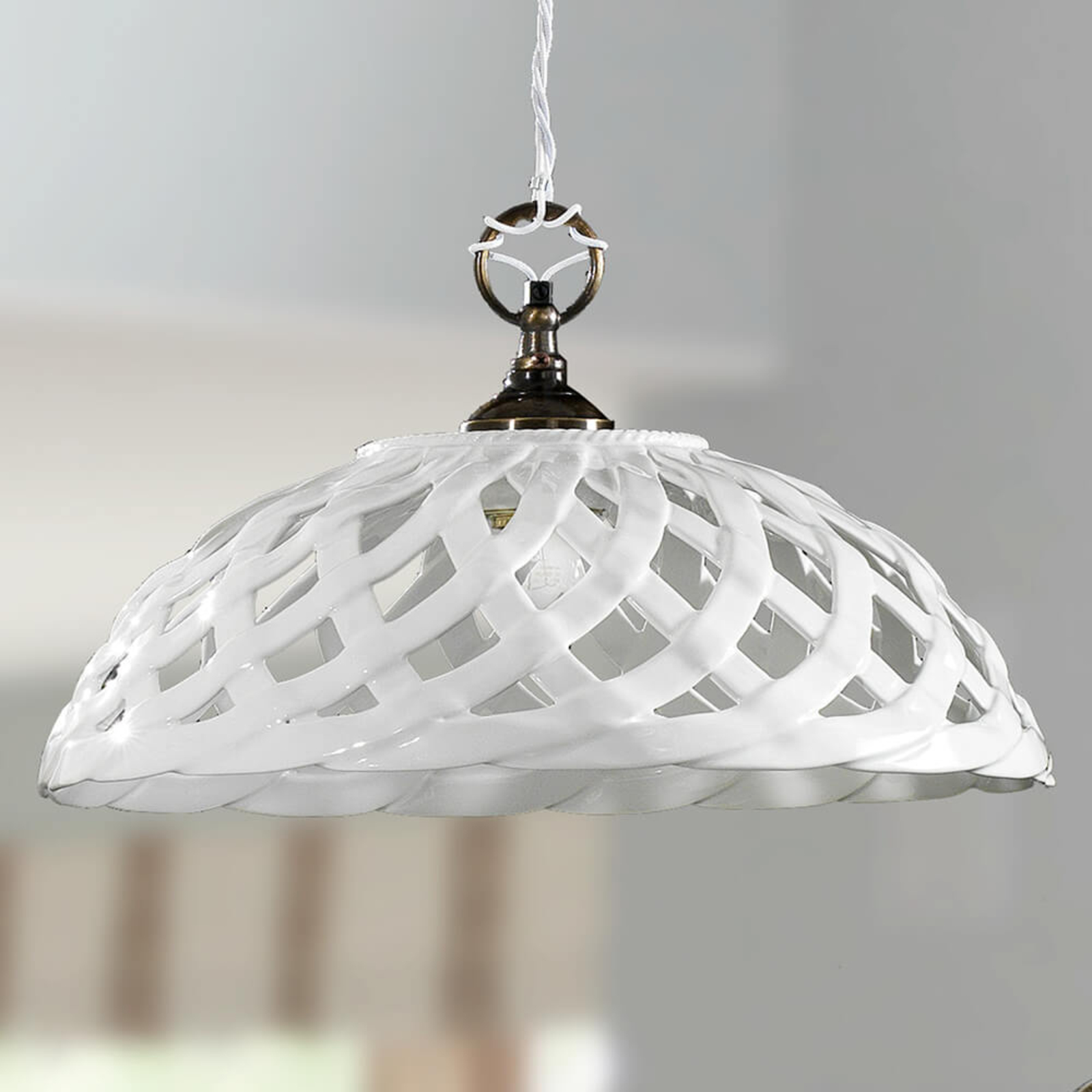 Lámpara colgante Emanuel cerámica Ø 42 cm