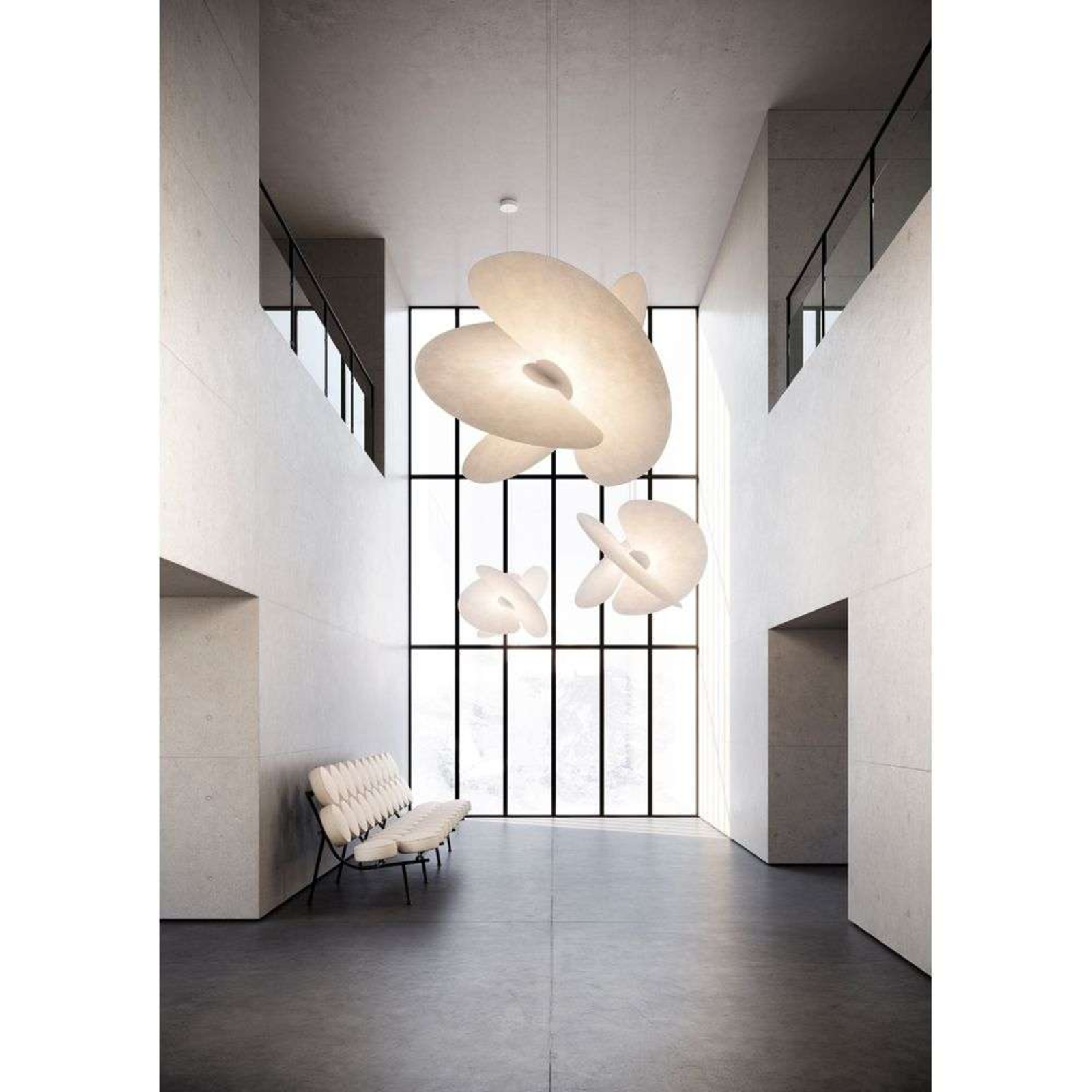 Levante Candeeiro Suspenso Large Matt White/White - Luceplan