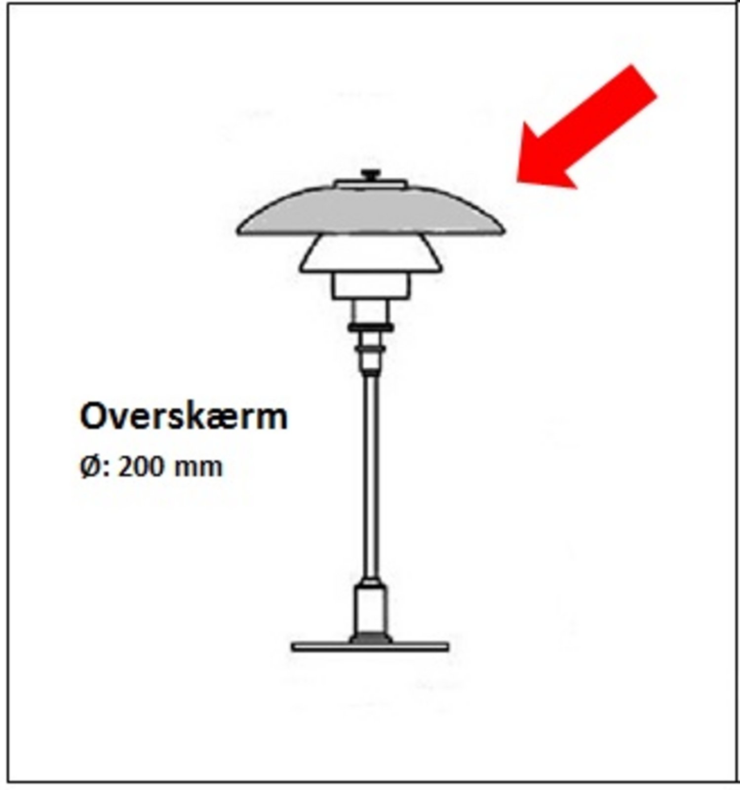 PH 2/1 Overshade for Table Lamp & Wall Lamp & Stem Fitting Opal - Louis Poulsen