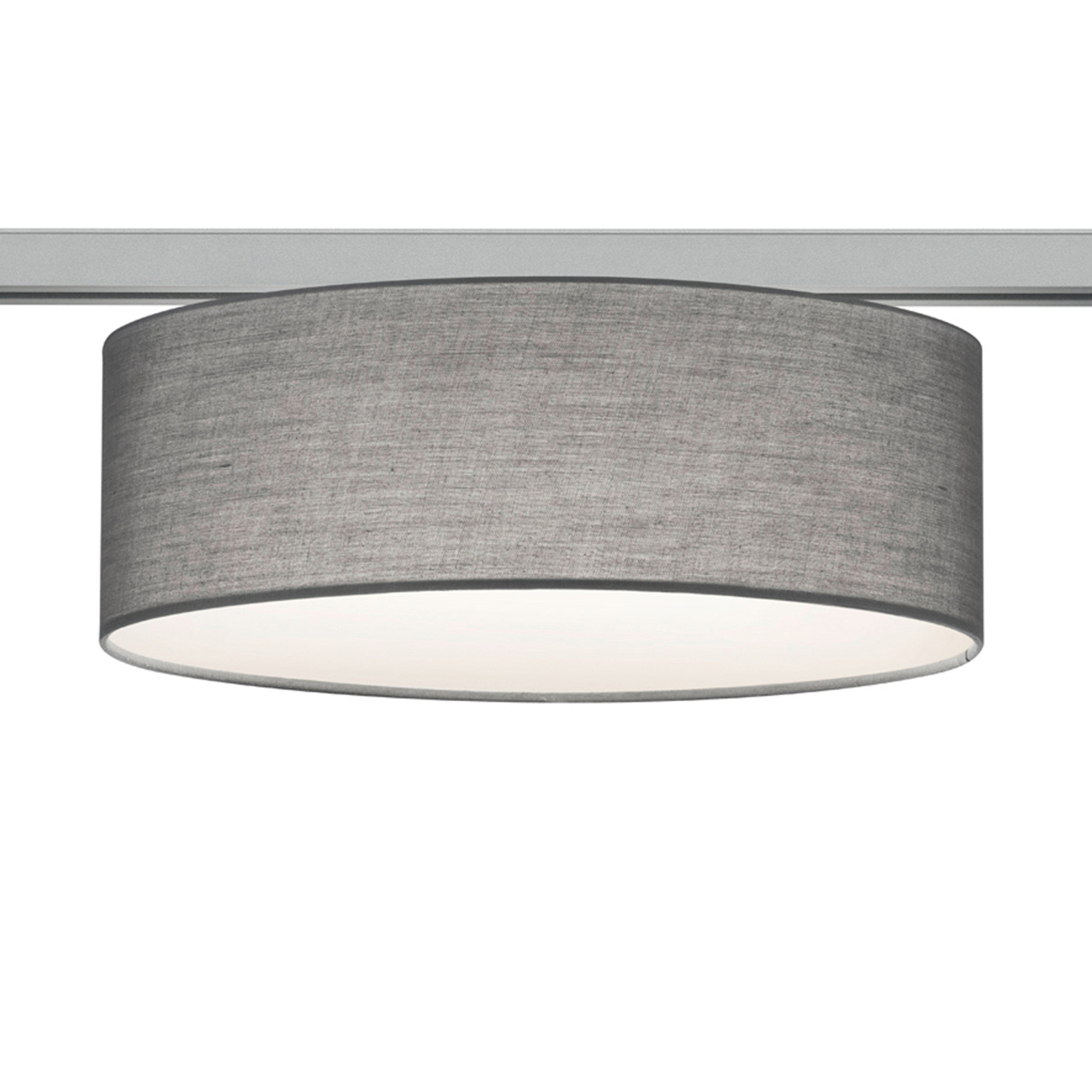 Trio Lighting DUOline 763902 2-circuit ceiling light 2xE27 grey, for Living / Dining Room, fabric, metal, E27, 25 W, energy efficiency: A++, H: 16 cm