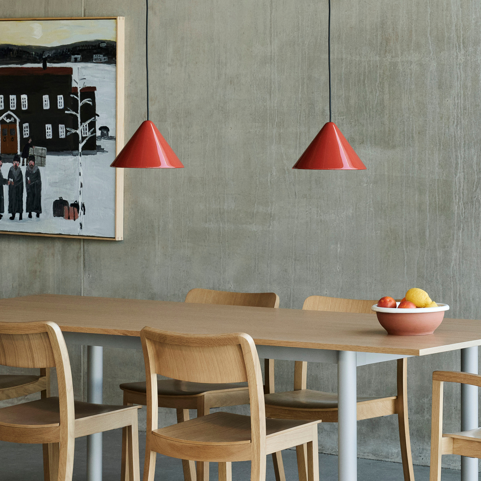 Závěsné světlo Compass, červené, Ø 26 cm, GX53 – HAY