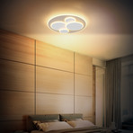 LED plafondlamp Monty, Ø 49 cm, wit/zandkleurig metaal/kunststof