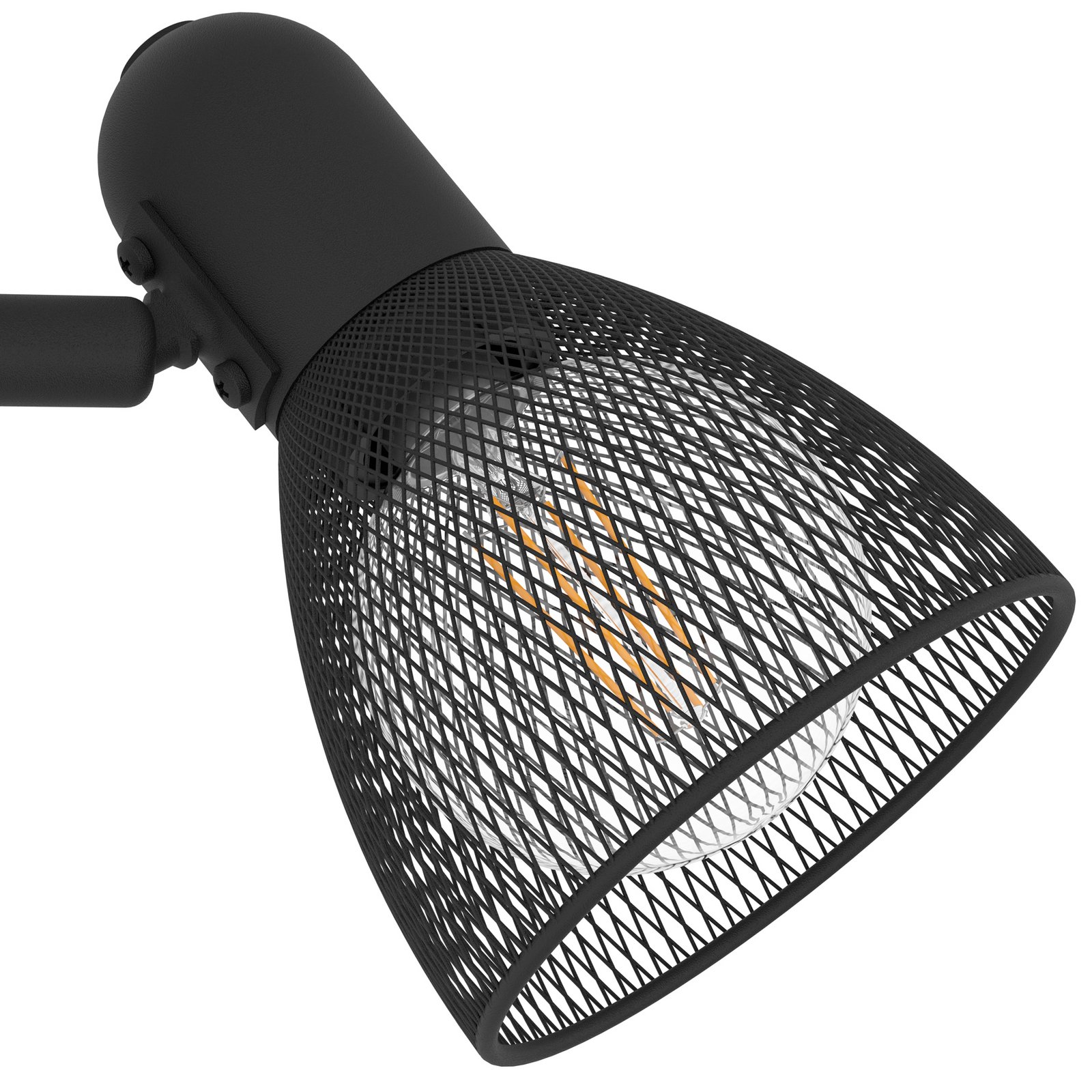 Wandstrahler Carovigno, Höhe 10,5 cm, schwarz, Stahl