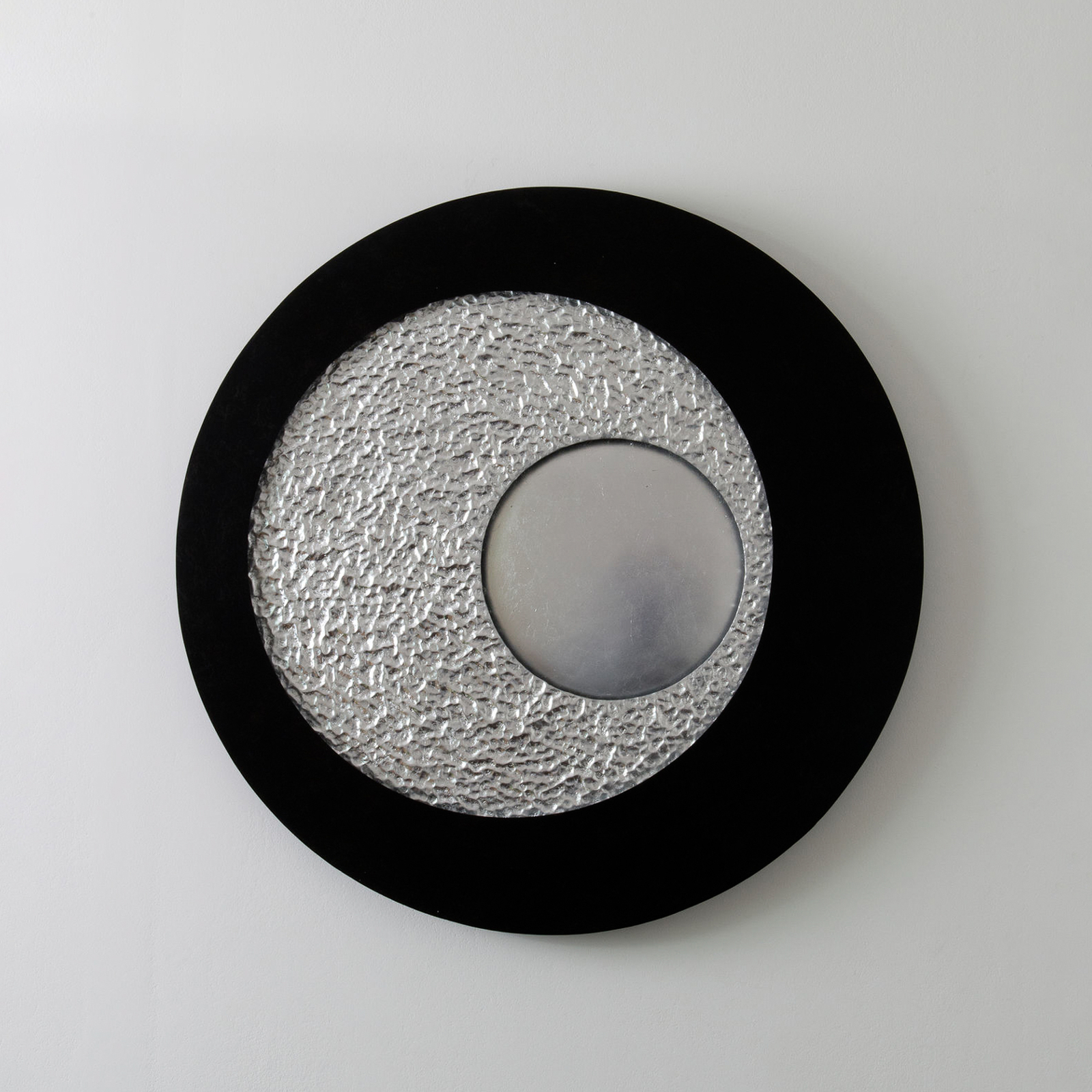 Urano LED fali lámpa, barna-fekete/ezüst, Ø 85 cm, vasaló