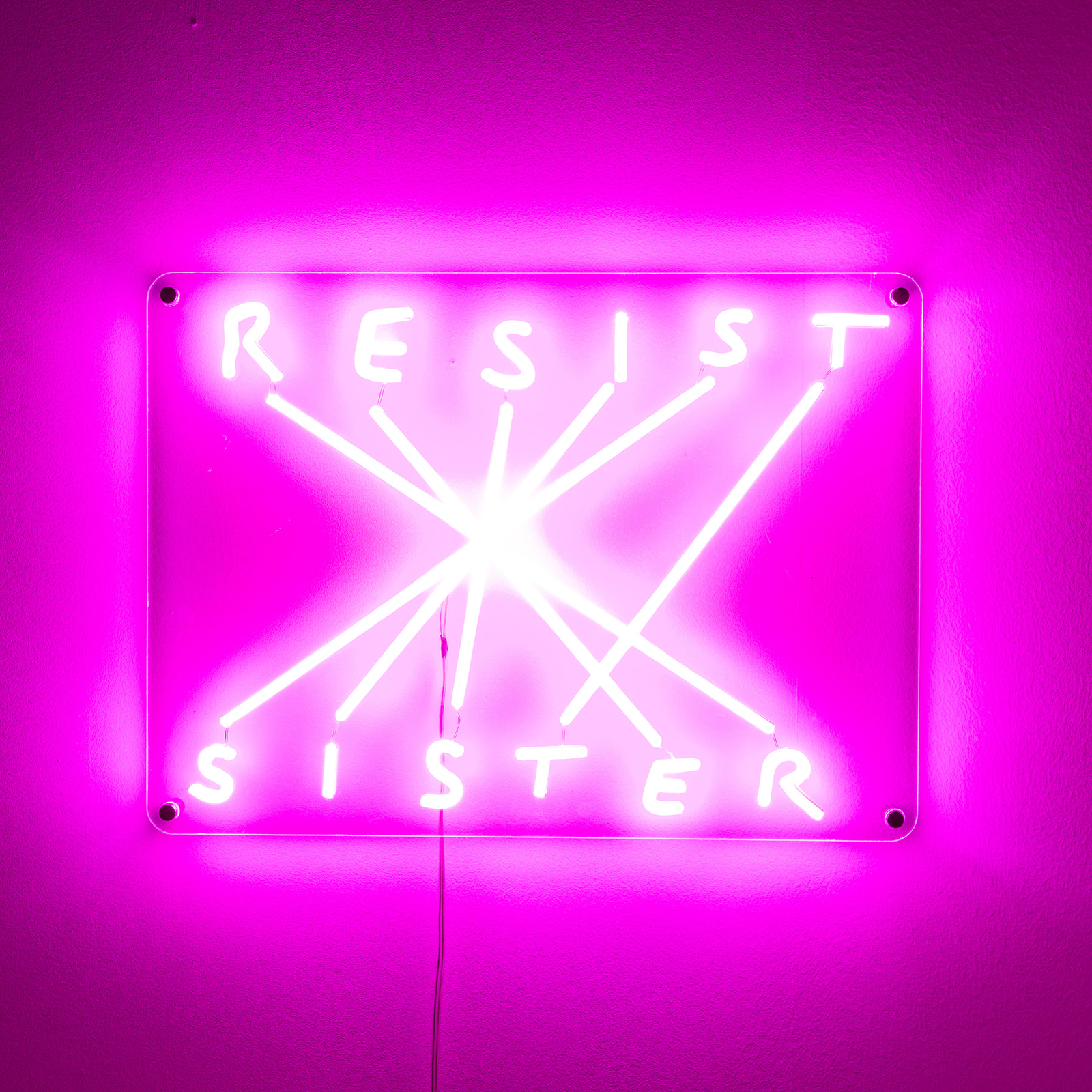 Aplique decorativo LED Resist-Sister, fucsia