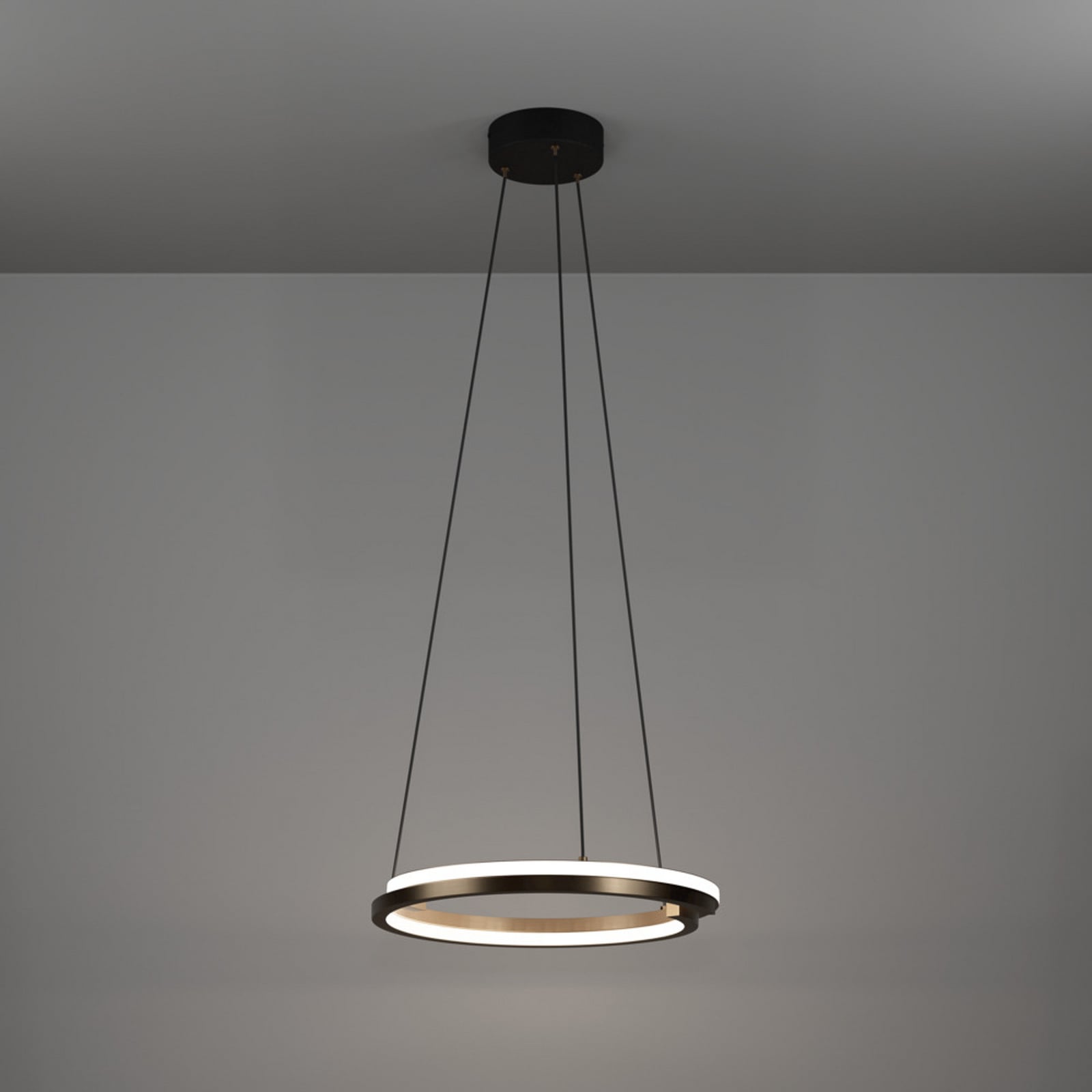 EGLO LED hanglamp MEZZOMONTE, brons, Ø 48 cm, CCT EGLO LED hanglamp MEZZOMONTE, brons, Ø 48 cm, CCT
