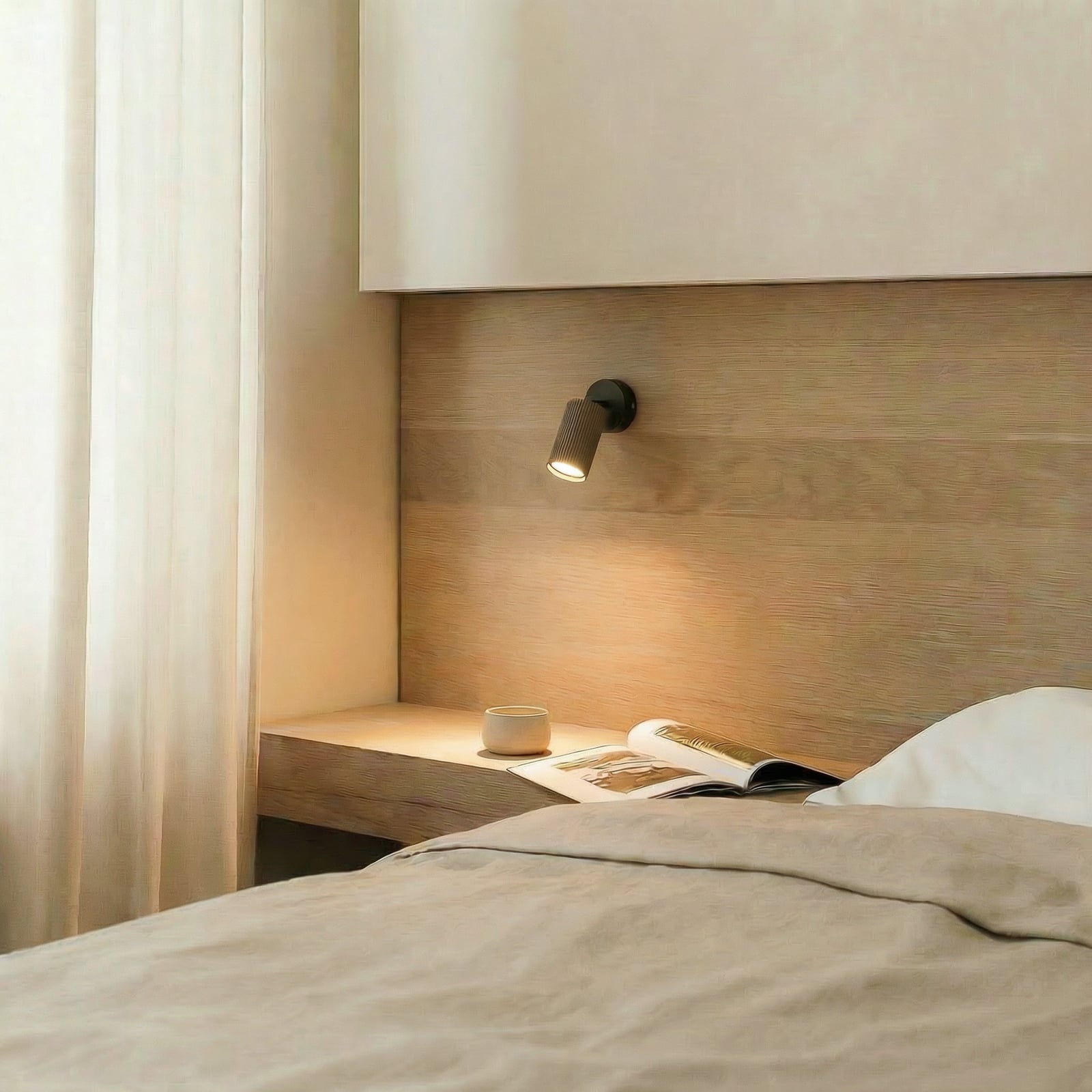 Spot de tavan Tune, 1 bec, maro, metal, Ø 15 cm, GU10