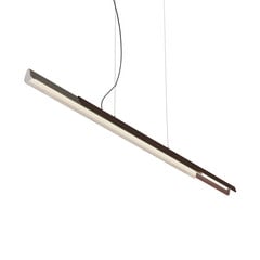 kdln závěsné svítidlo Dala linear, tmavě šedá/dřevo, 3 000 K 150 cm