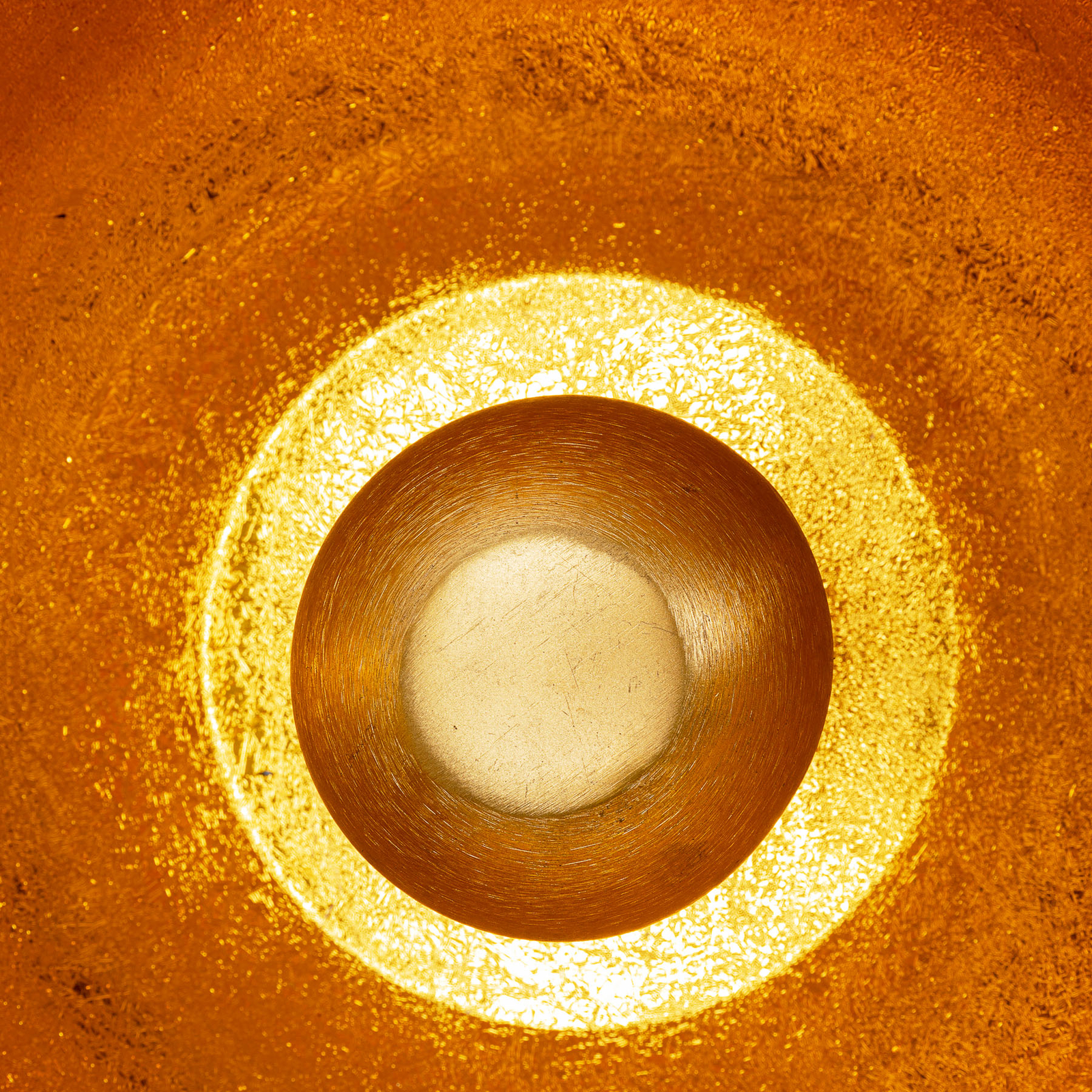 KARE Apollon grindų lempa, aukso spalvos, Ø 35 cm