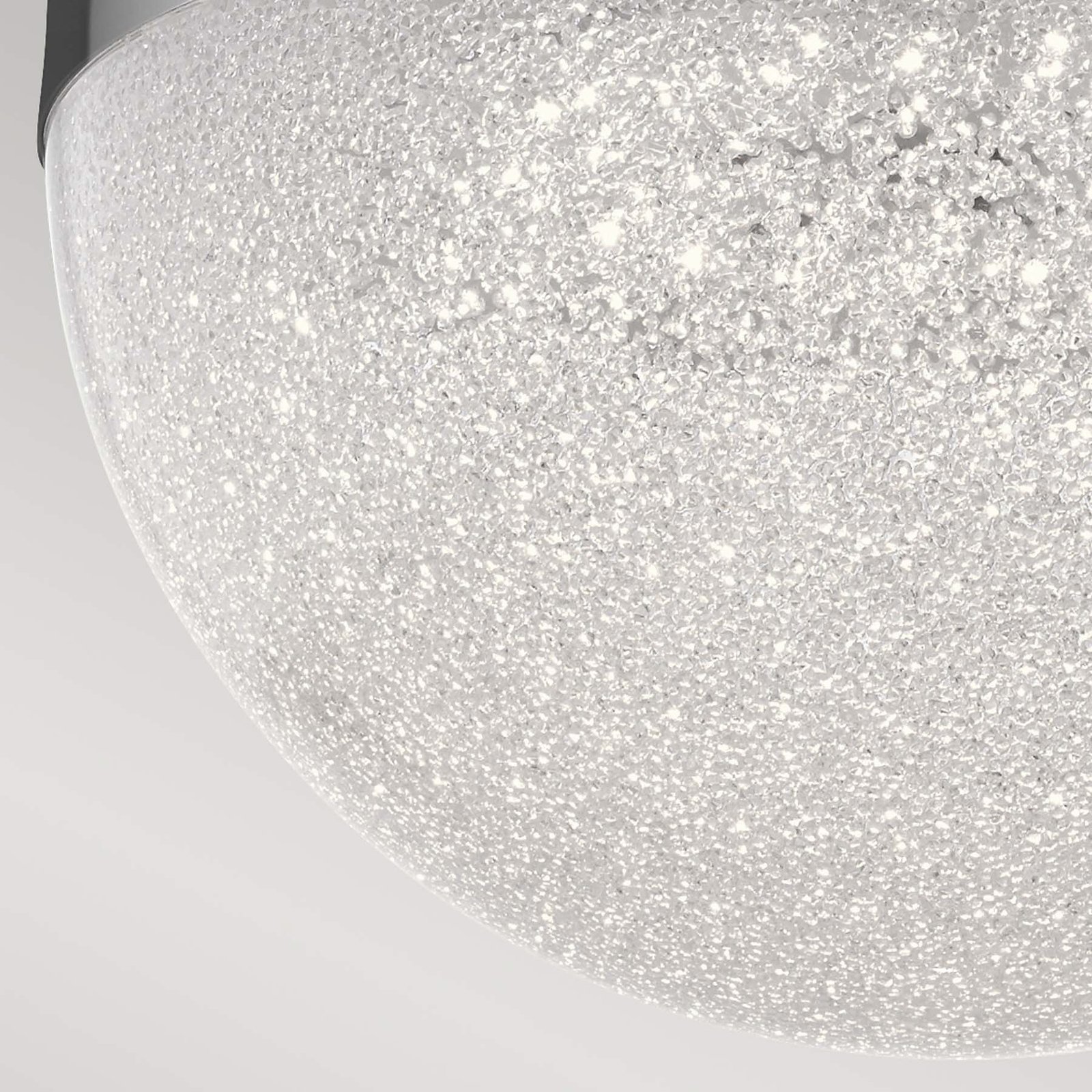 Závěsné svítidlo LED Moonlit, chromová barva, hliník, Ø 20 cm, globus