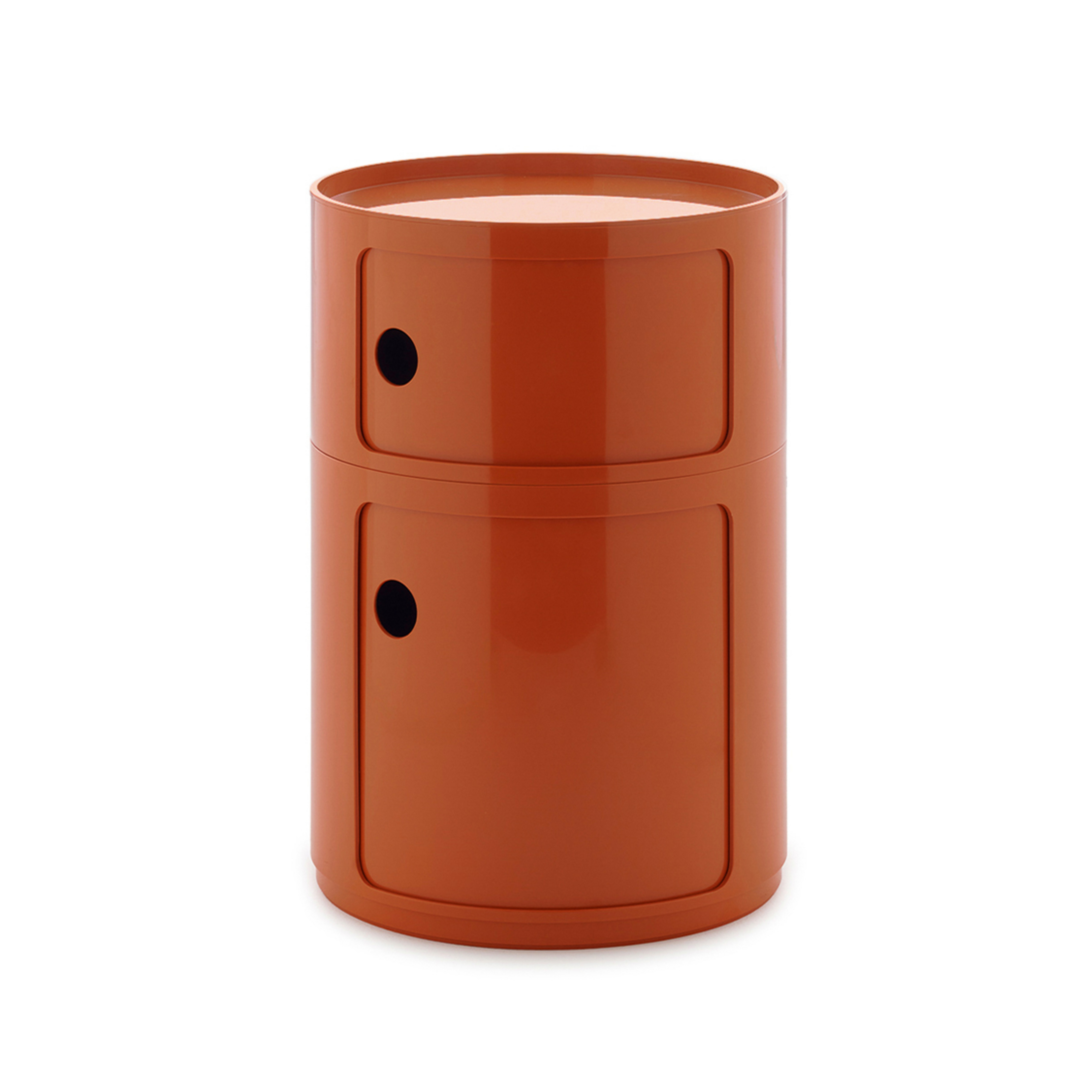Componibili Big Container, orange, 2 elements, height 61.5 cm - Kartell
