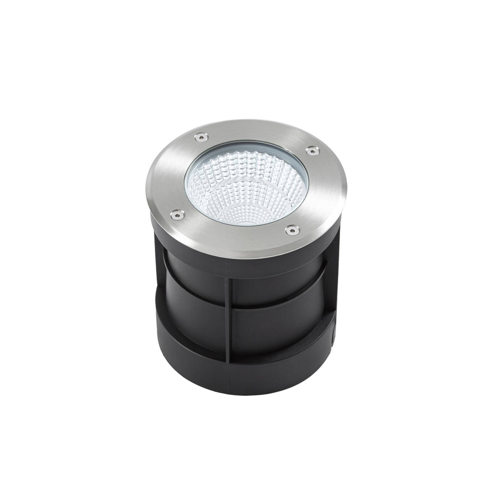 Arcchio LED-Bodeneinbauspot Thentos, Ø 12 cm 60° nickel IP67