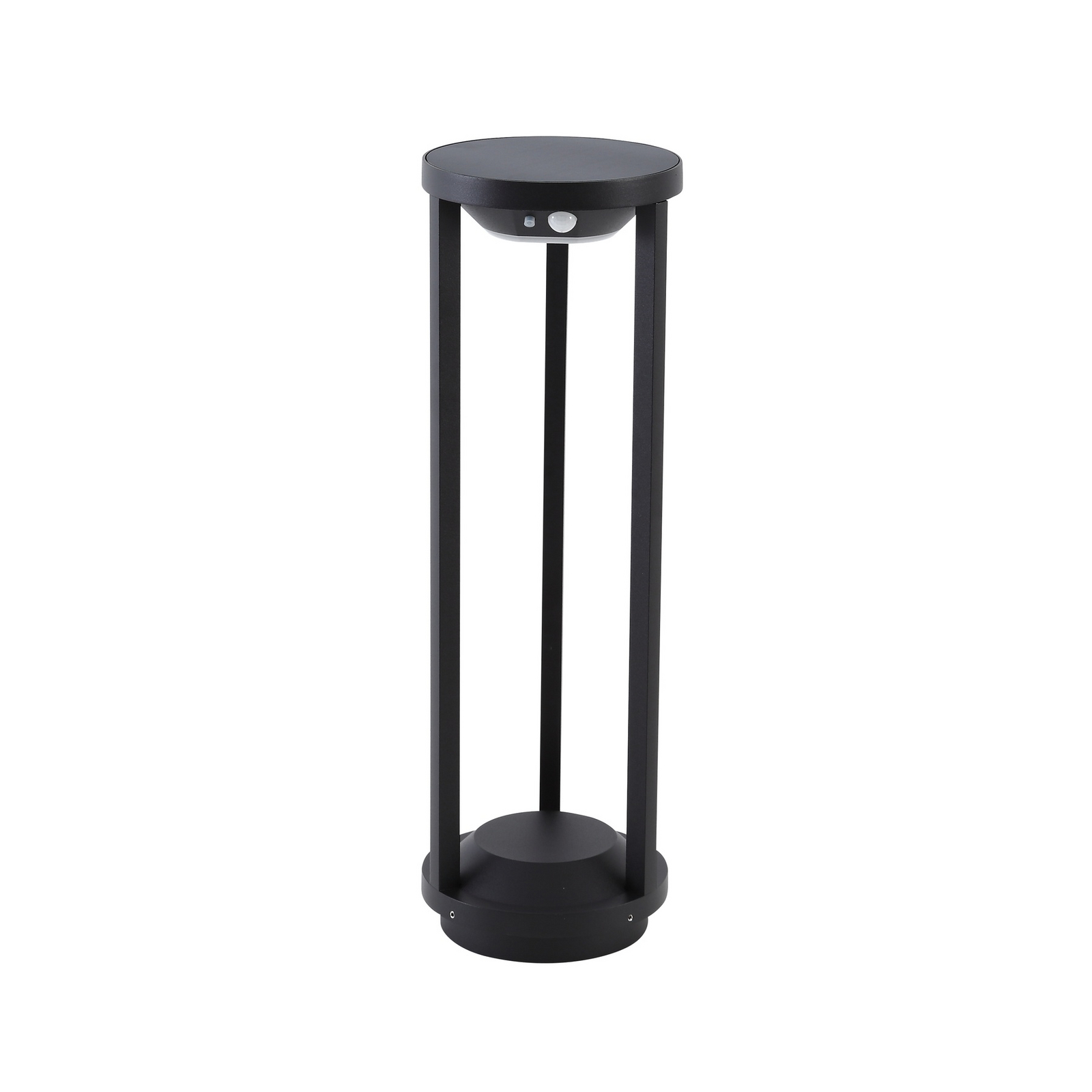 Lucande LED lampa solarna Nilea, Ø 16 cm, czarna, czujnik