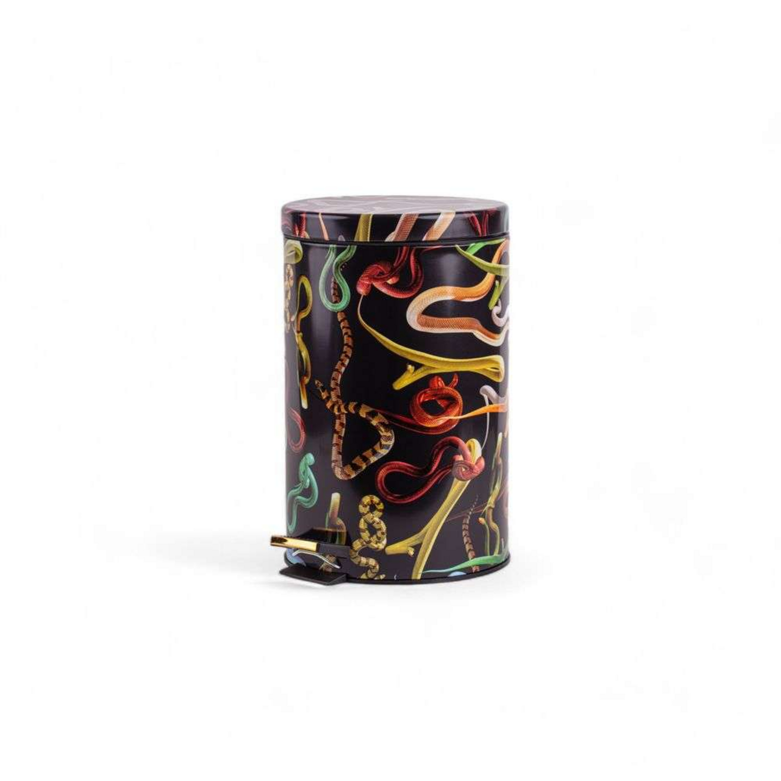 Snakes Toiletpaper Home Dustbin Ø25xH39,5 Negru/Multicolor - Seletti