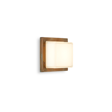 LED-Außenwandleuchte Ice Cubic 3403 aus Messing