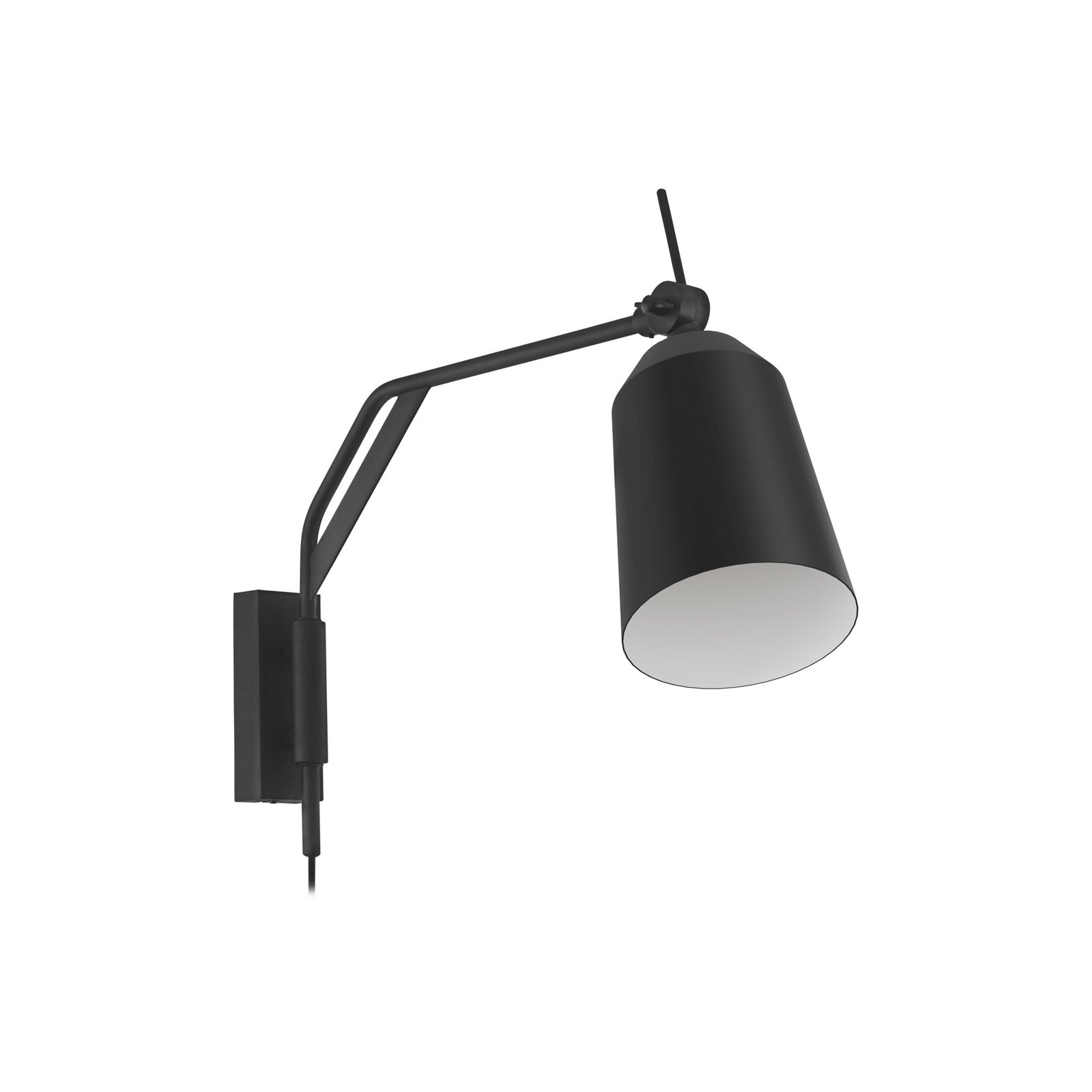 Wandleuchte Loreto in Schwarz, beweglich