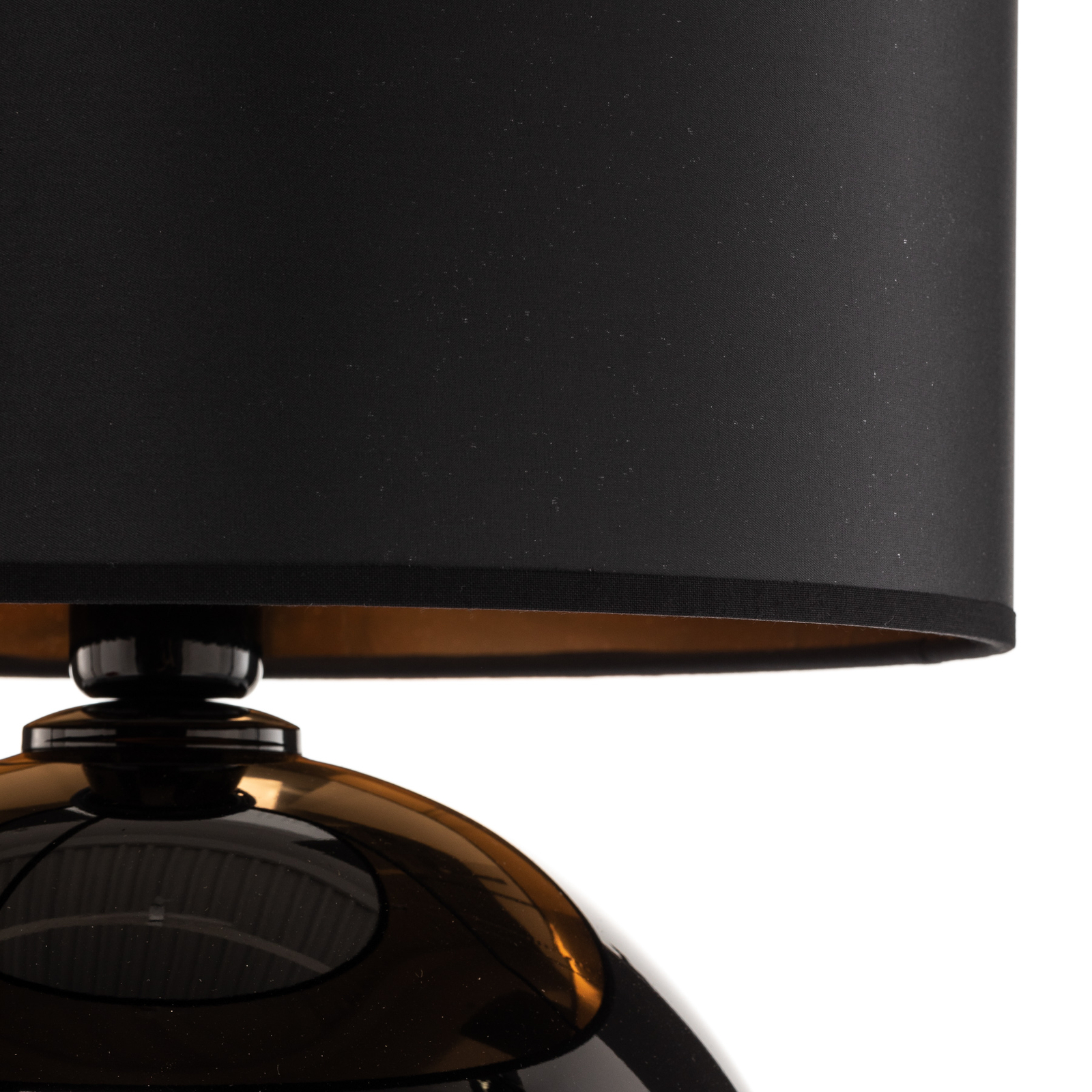 Palla table lamp, Ø 36 cm, black/gold