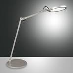 Regina LED desk lamp with a dimmer, aluminium