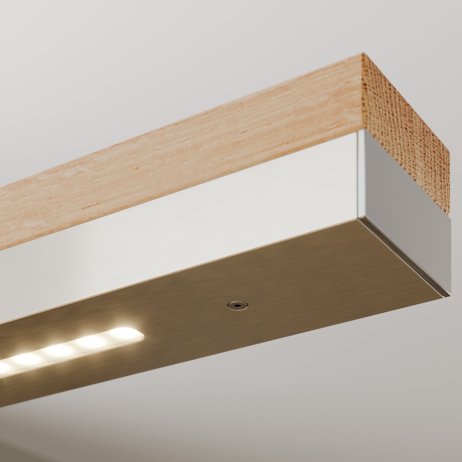 Quitani Suspension LED Elna, longueur 78 cm, nickel