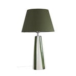 PR Home Tischlampe Leya, grün/weiß, Höhe 54 cm, Metall/Stoff