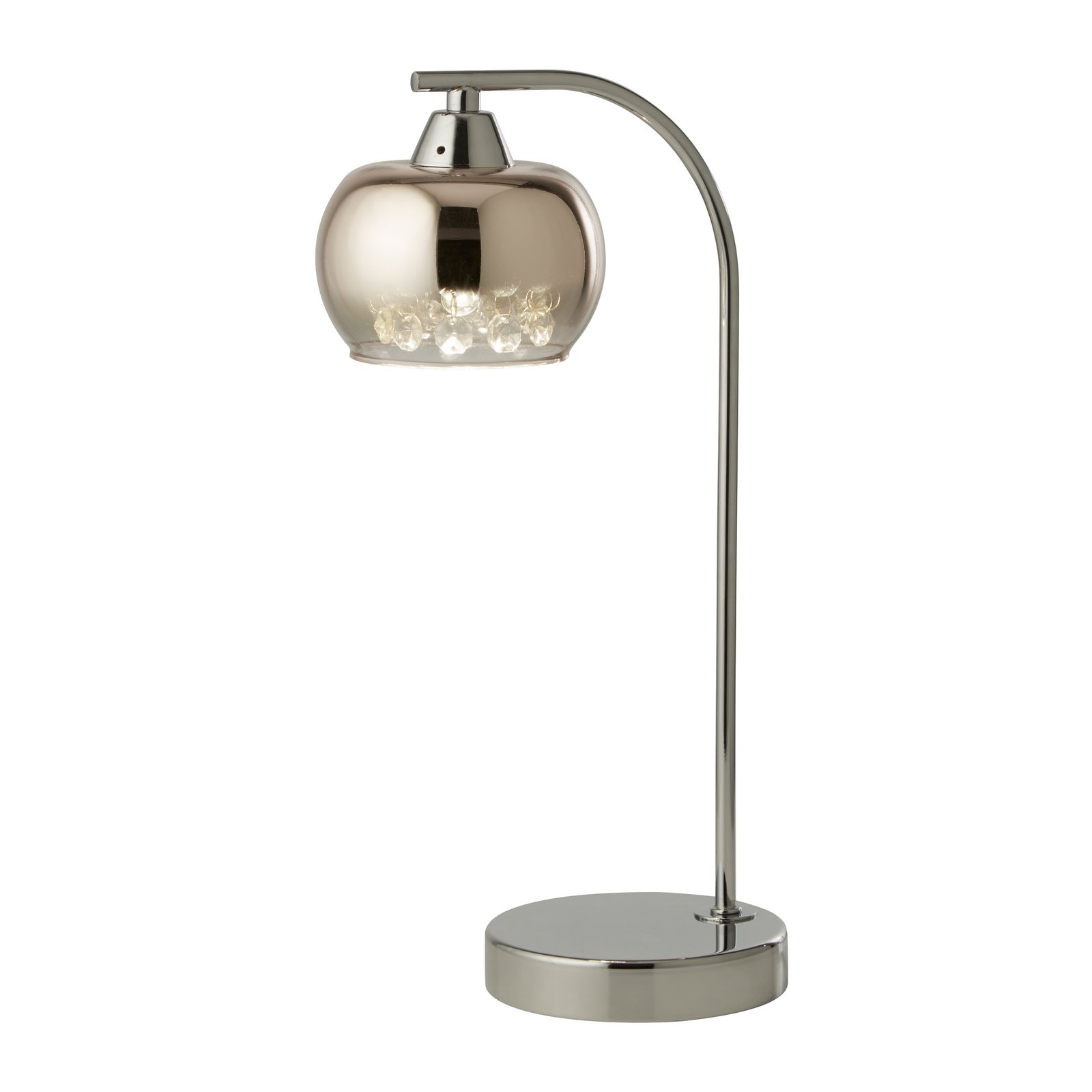 Lampa stołowa Ianis, szara, metal/szkło, wysokość 36 cm, G9 Lampa stołowa Ianis, szara, metal/szkło, wysokość 36 cm, G9