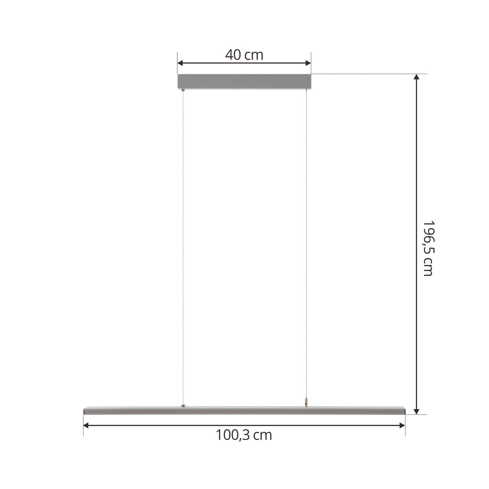 Prios Zyair lampa wisząca biurowa LED srebrna DALI